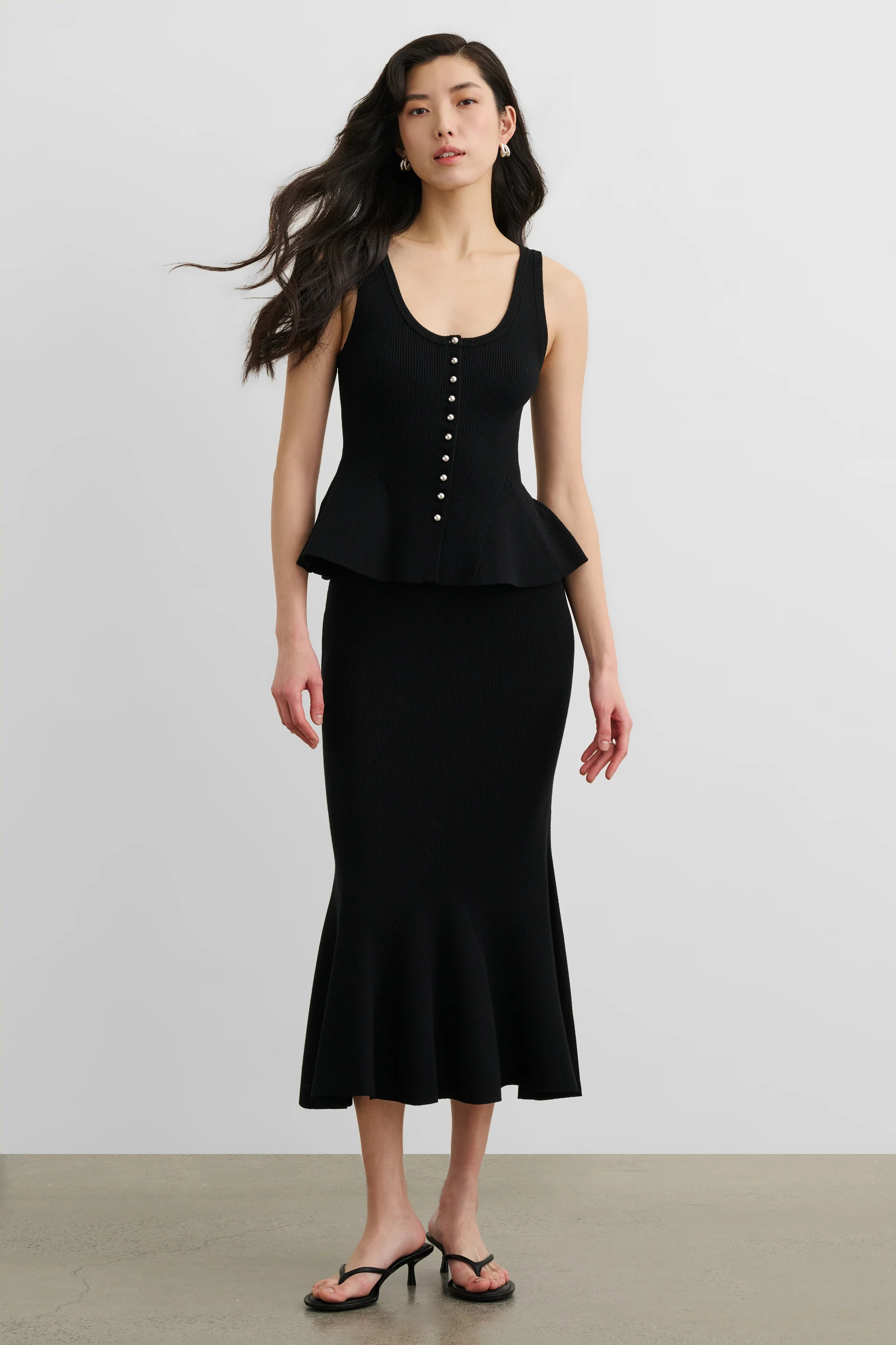 Toccin Lynn Pull on Midi Skirt