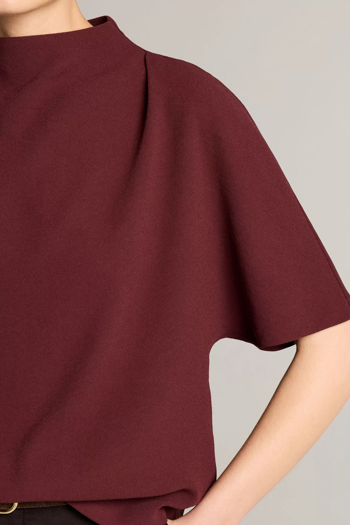 Vince Draped Funnel Nk Top