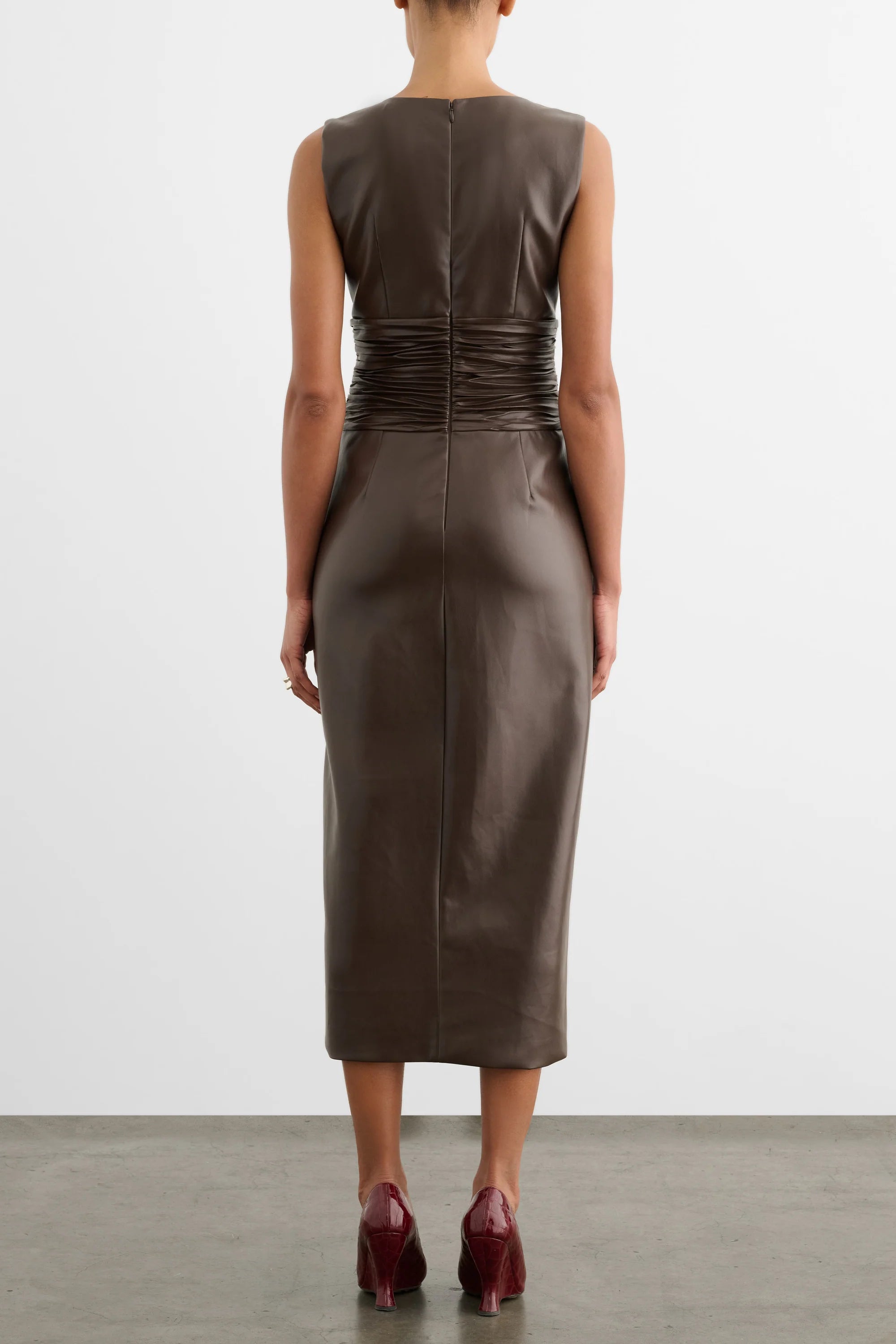 Toccin Fabiana V-Neck Midi Dress