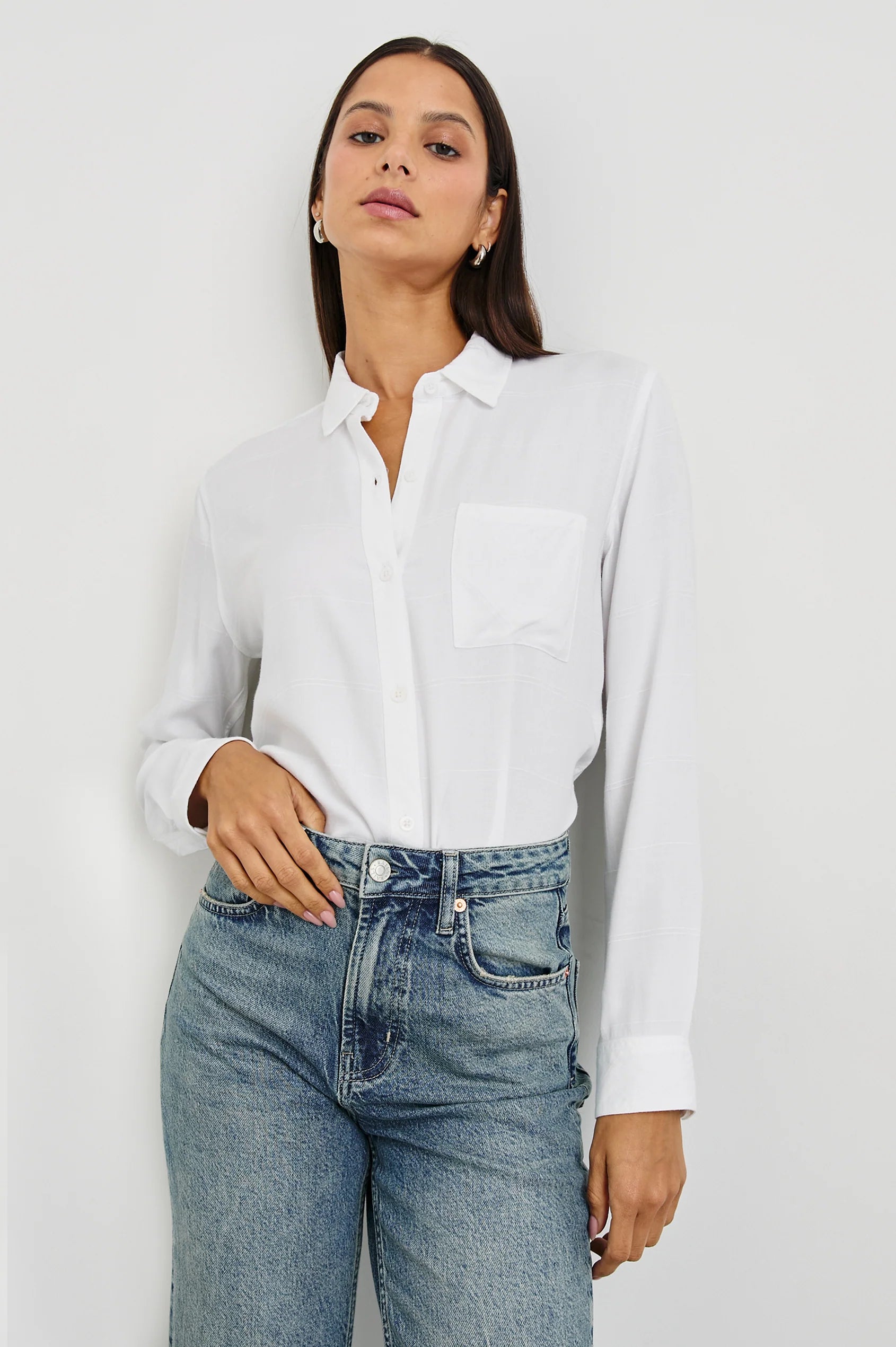 Rails Hunter Blouse in Ivory Check