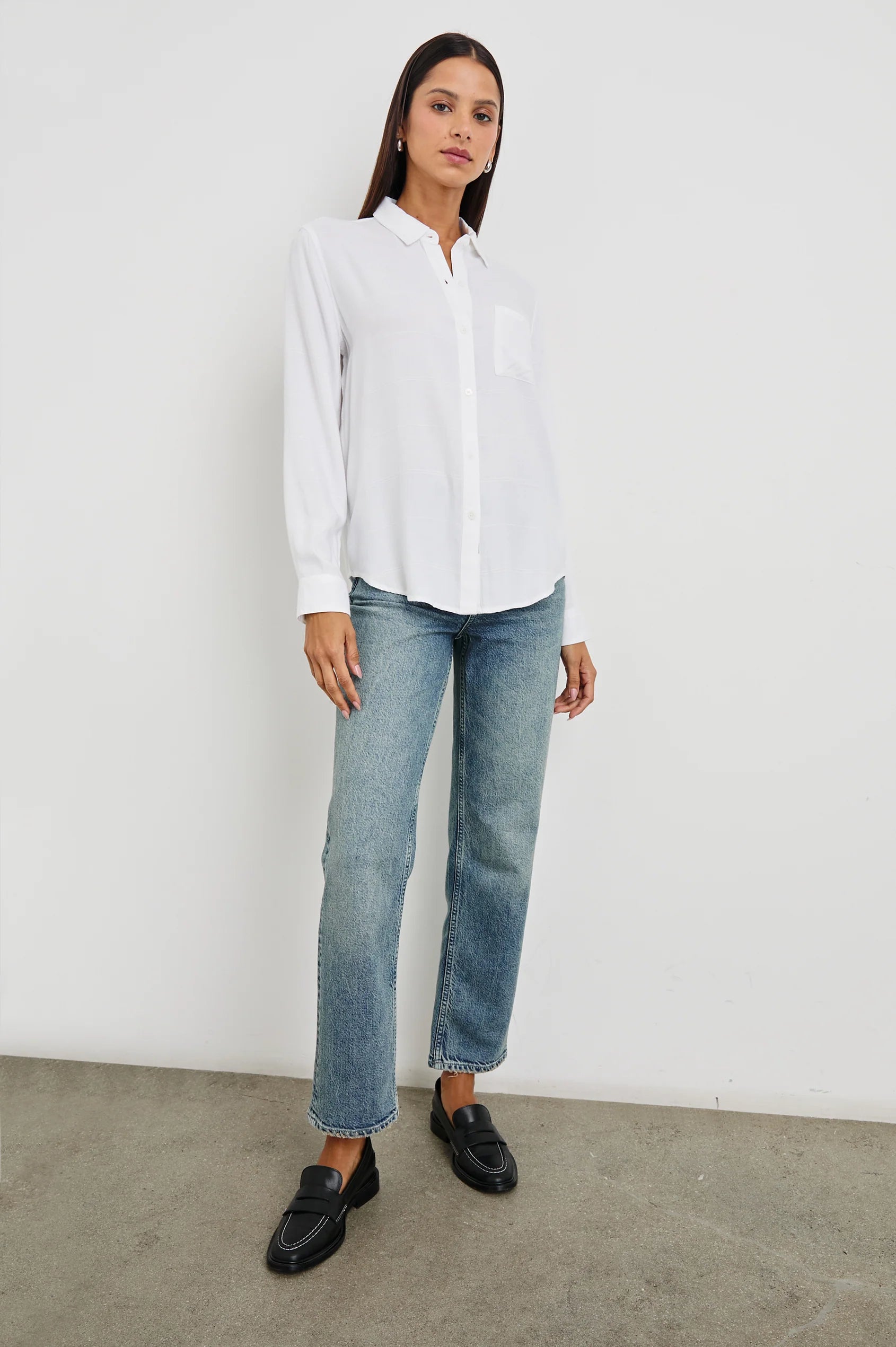 Rails Hunter Blouse in Ivory Check