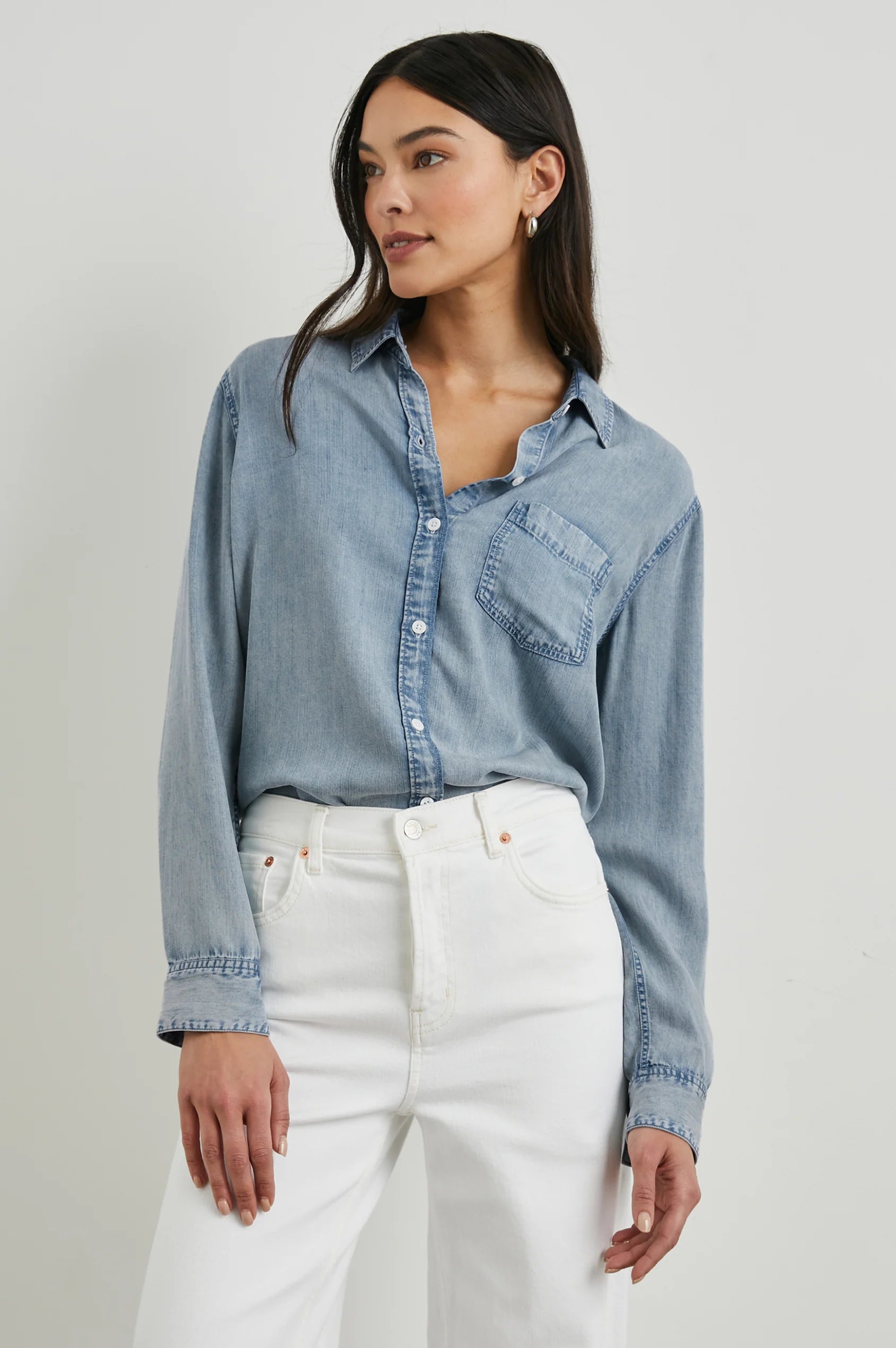 Rails Ingrid Blouse in Med Vintage Cloud Wash