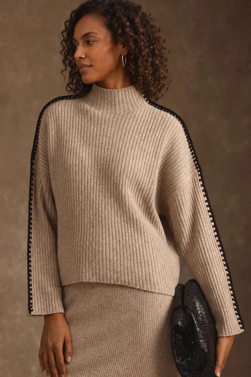 27 Miles Mochi Mockneck Whip Stitch