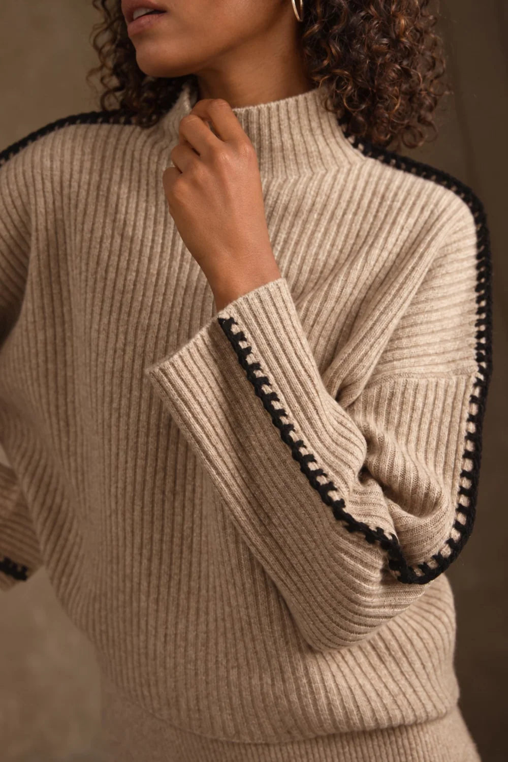 27 Miles Mochi Mockneck Whip Stitch