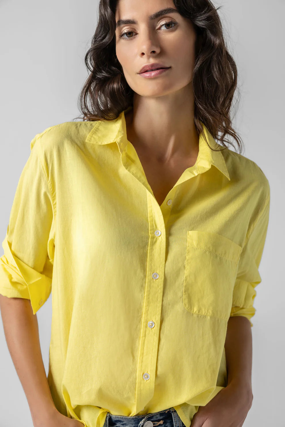 Lilla P Long Sleeve Button Down