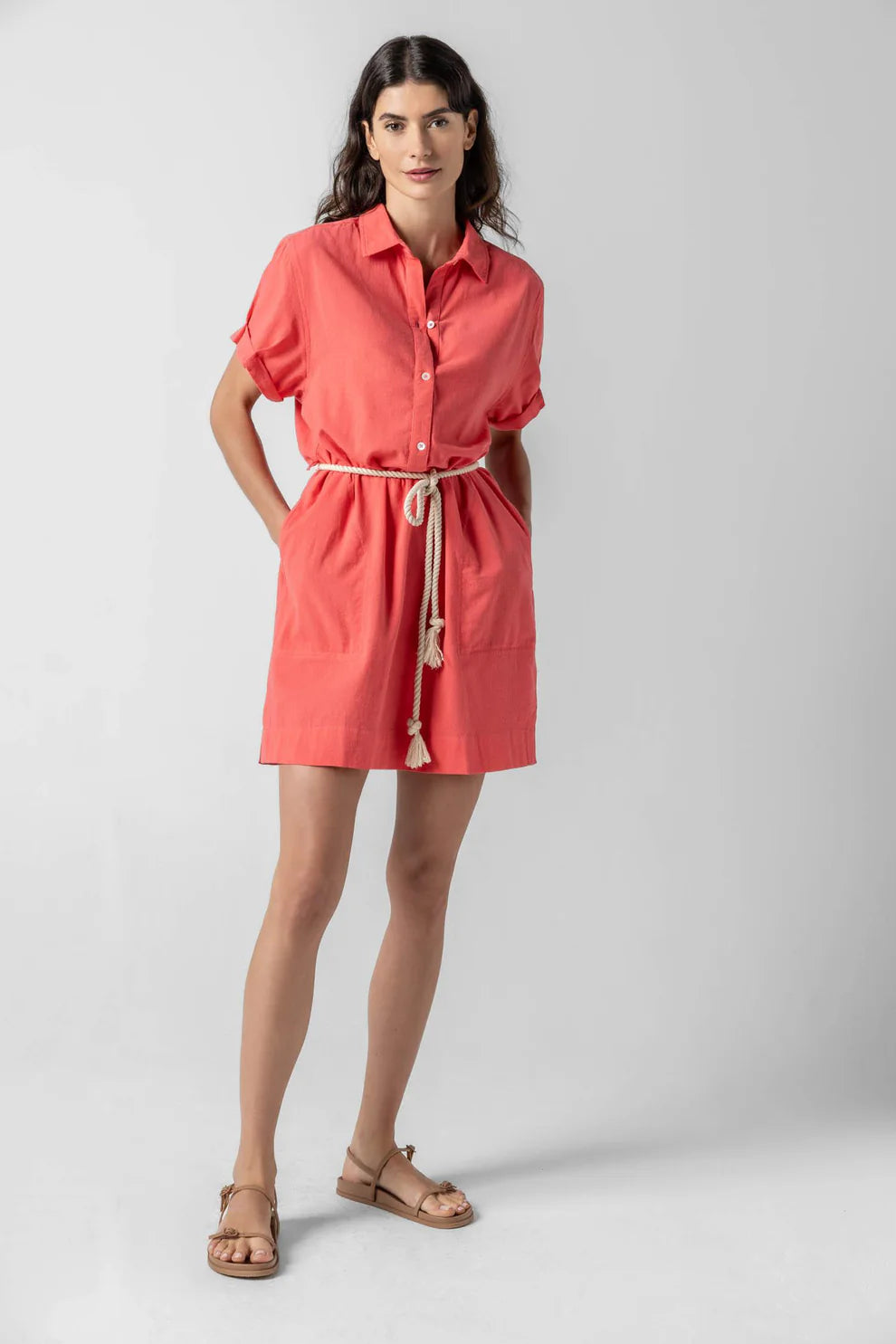 Lilla P Half Placket Shirt Dress
