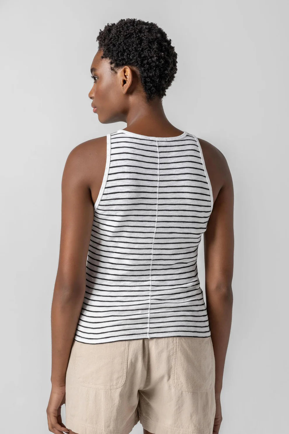 Lilla P Striped High Neck Tank