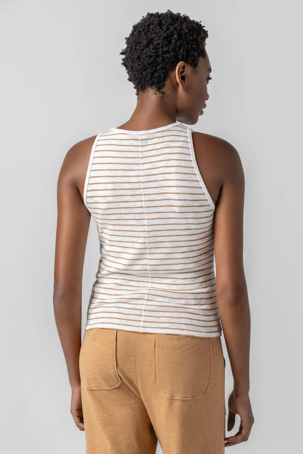 Lilla P Striped High Neck Tank