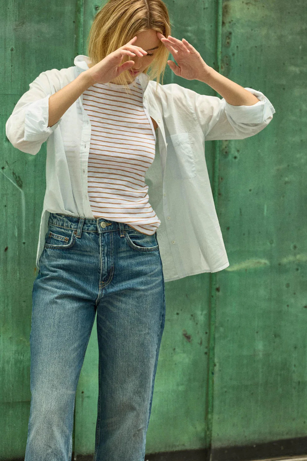 Lilla P Striped High Neck Tank