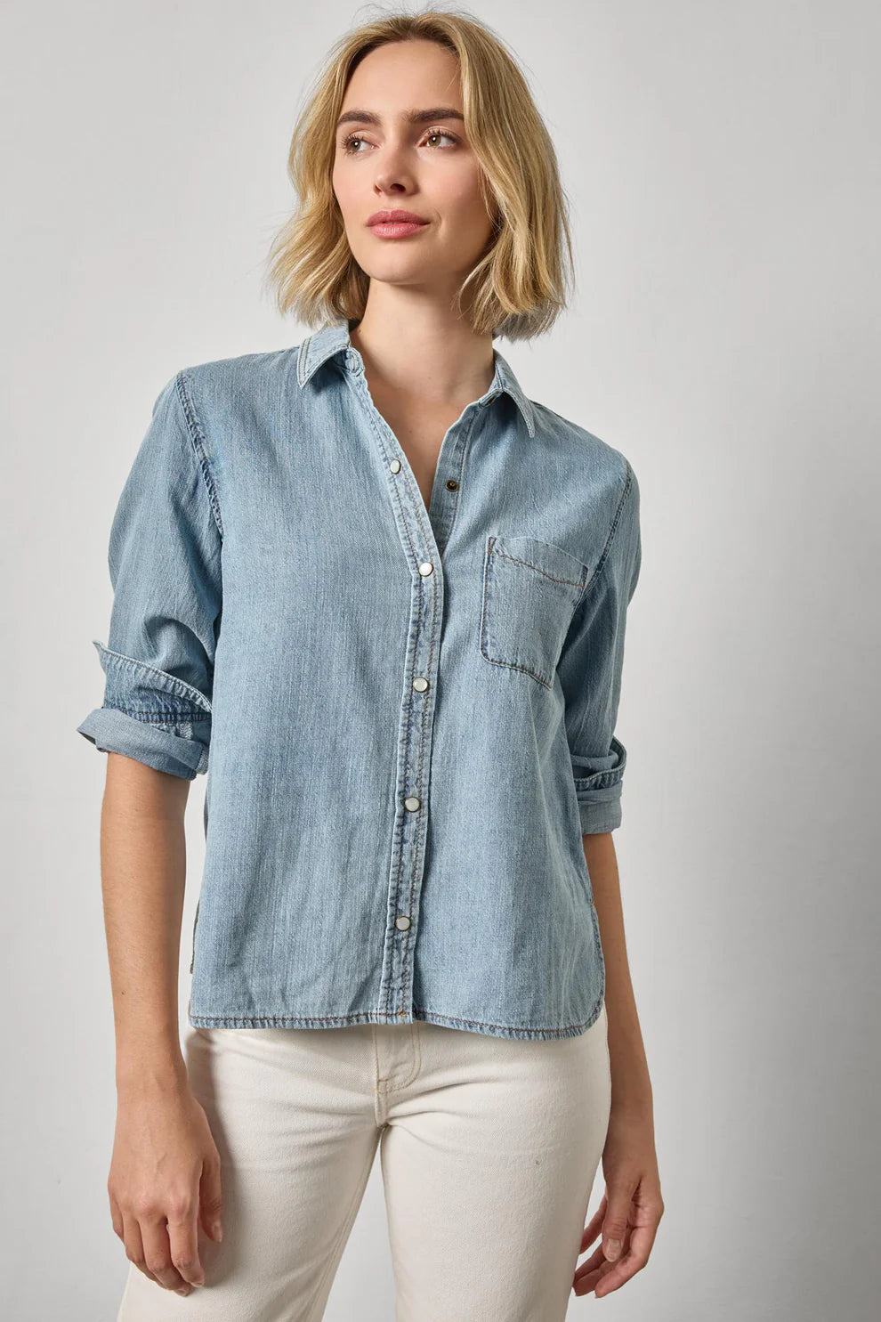Lilla P Denim Button Down