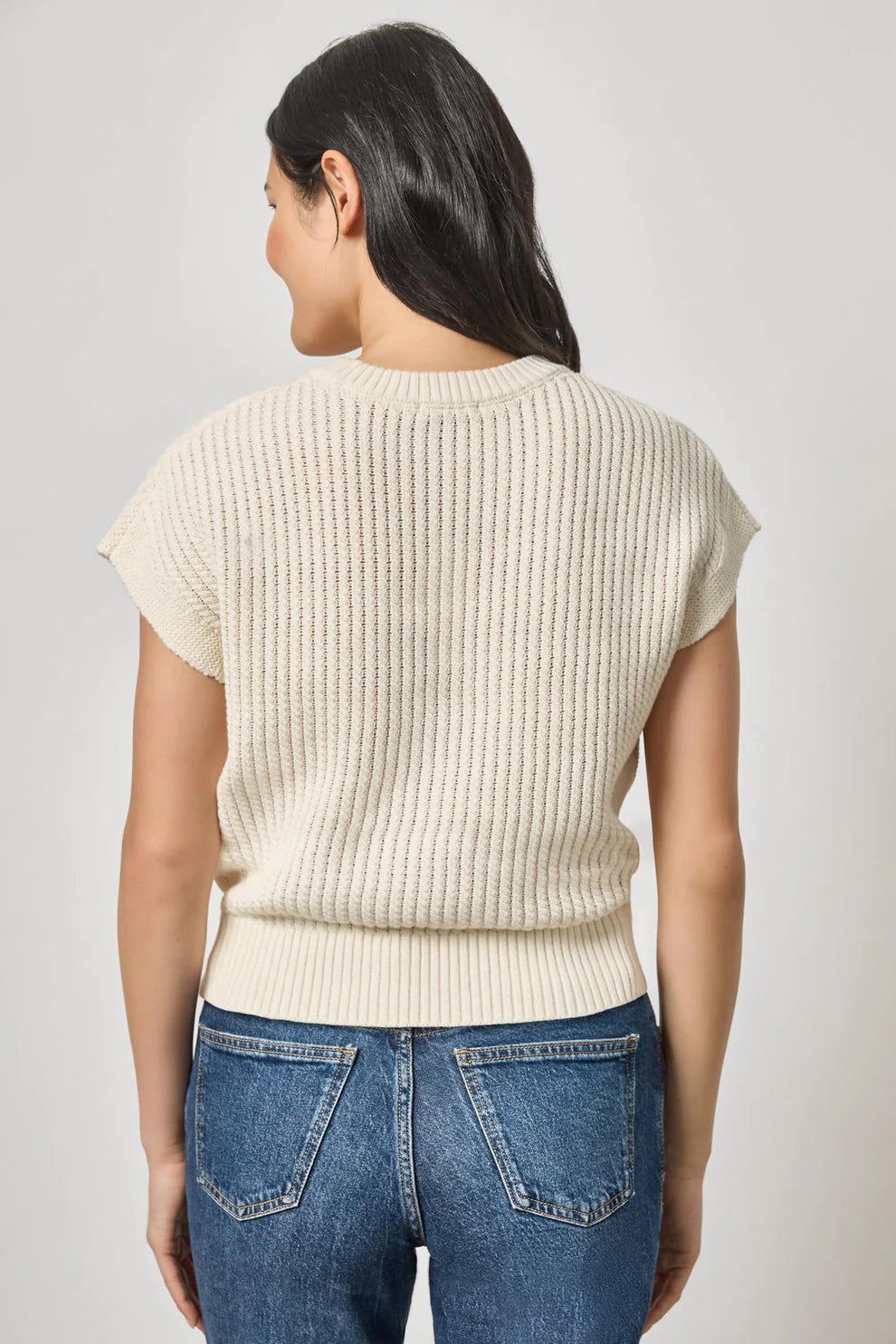 Lilla P Textured Wedge Sweater