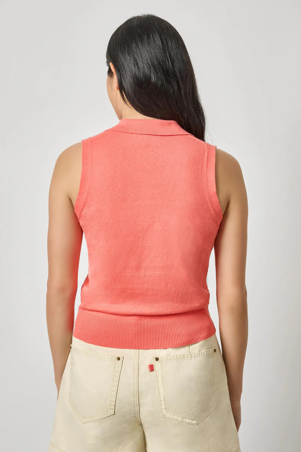 Lilla P Sleeveless Polo Sweater