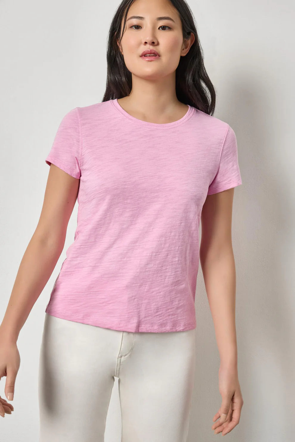 Lilla P Short Sleeve Backseam Crew