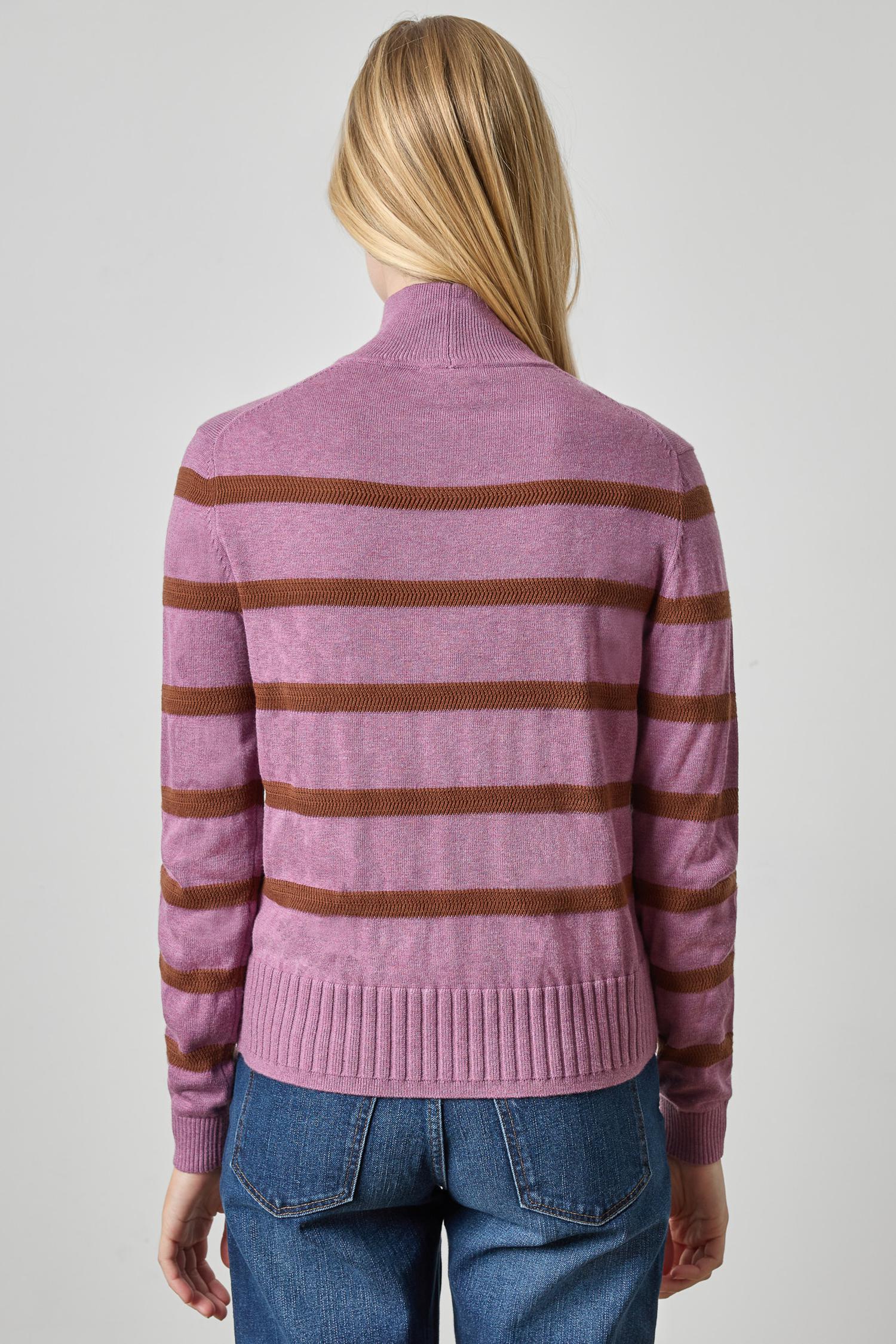 Lilla P Textured Stripe Turtleneck Sweater