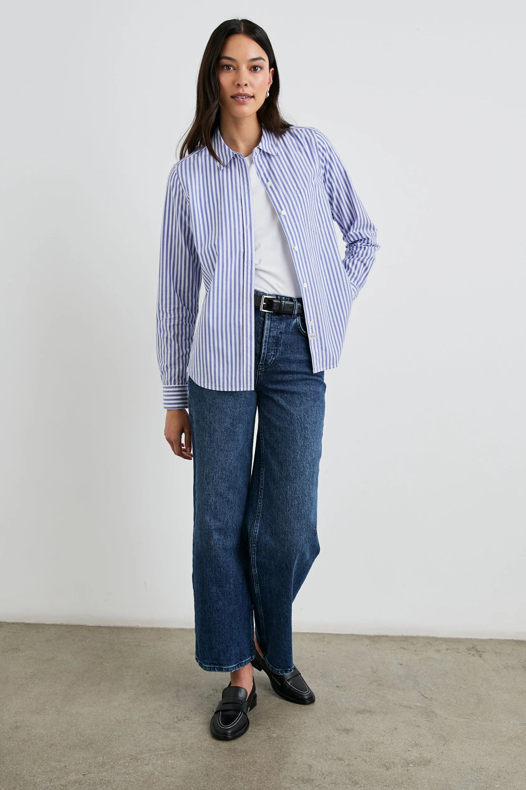 Rails Stina Shirt in Oxford White Stripe