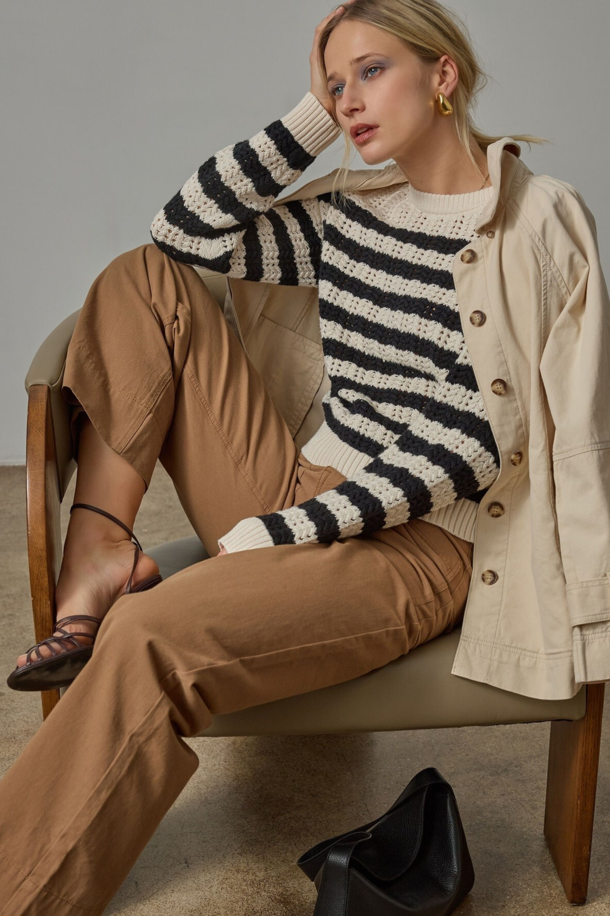 Lilla P Stripe Stitch Sweater