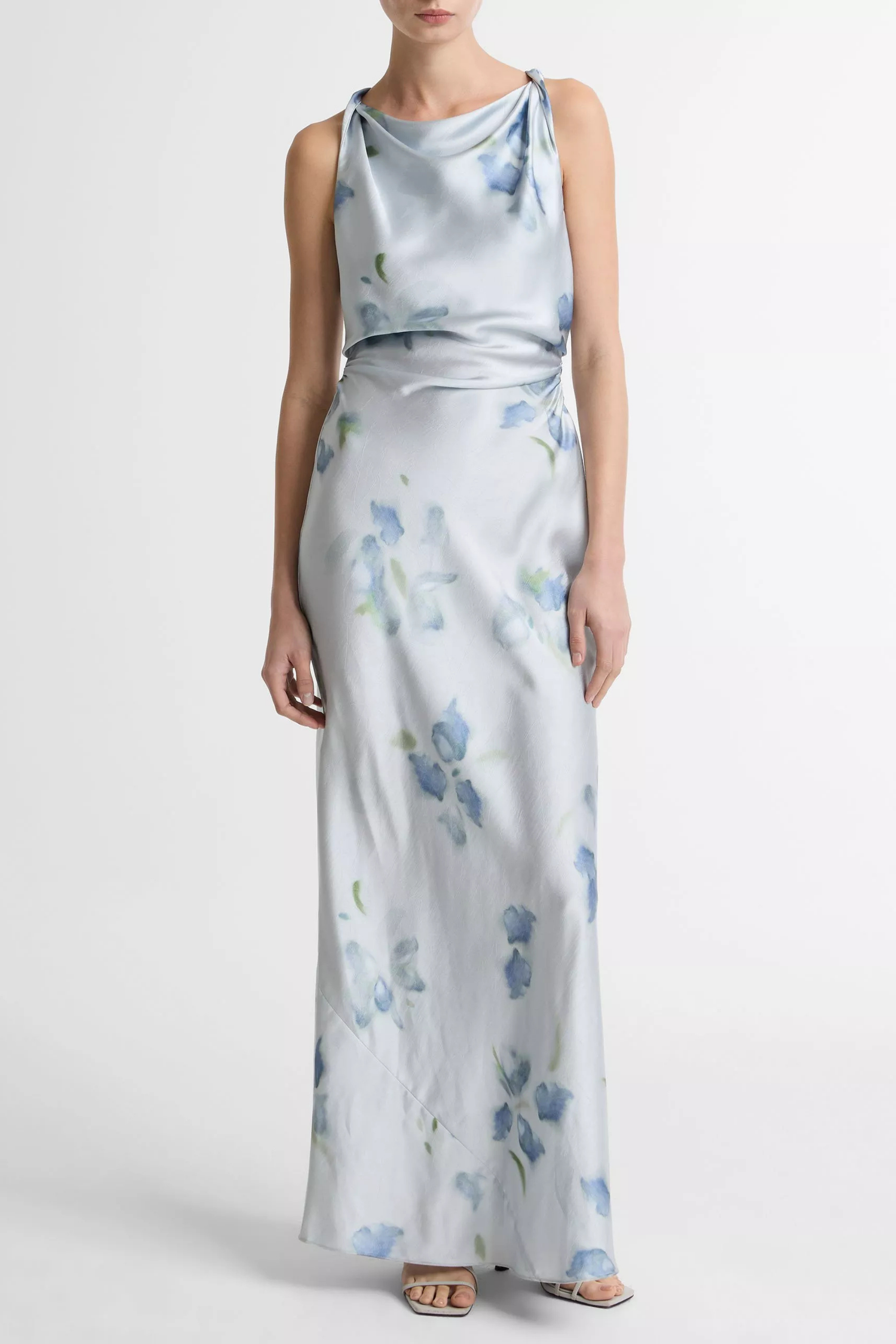 Vince Petal Blur Cowl Neck Dress