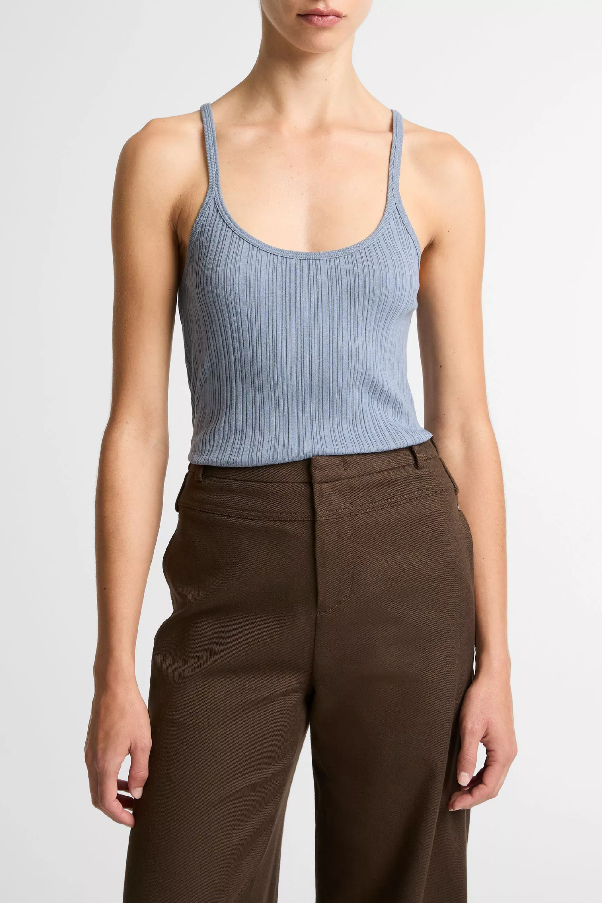 Vince Variegated Rib Tank