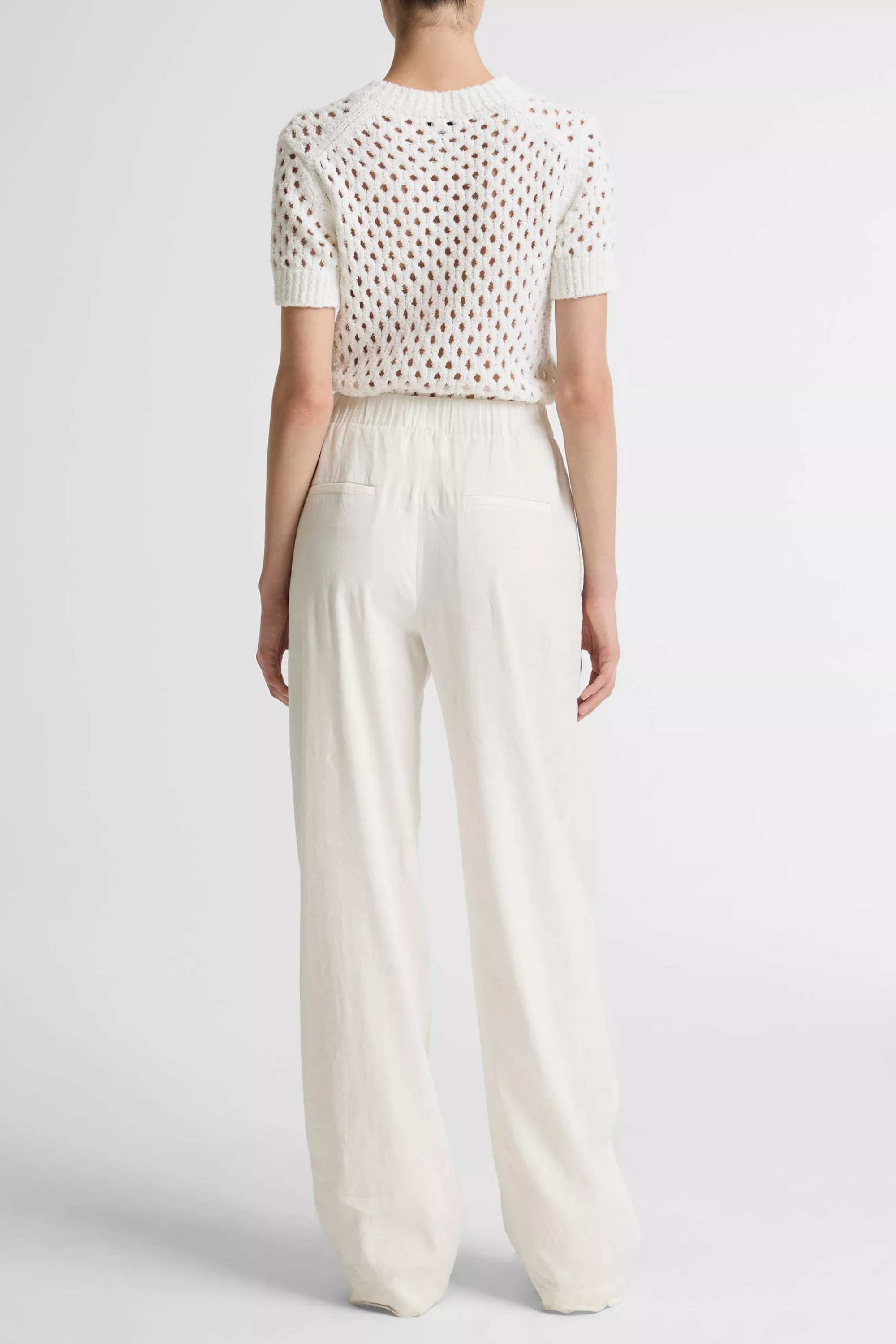 Vince High Rise Pull On Linen Pant