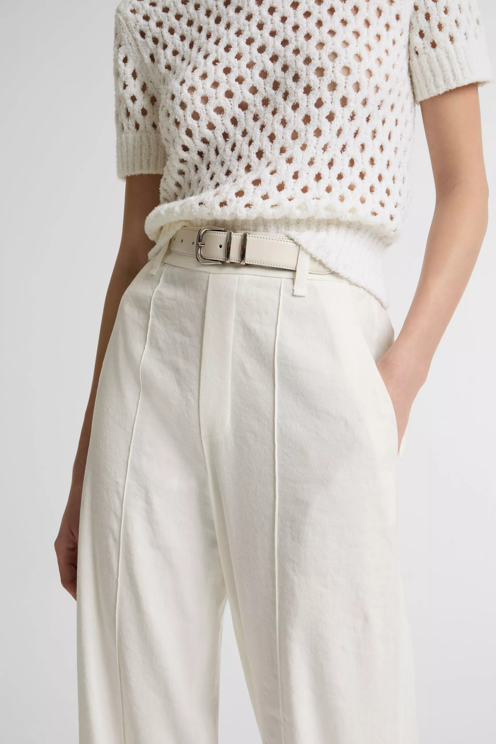 Vince High Rise Pull On Linen Pant