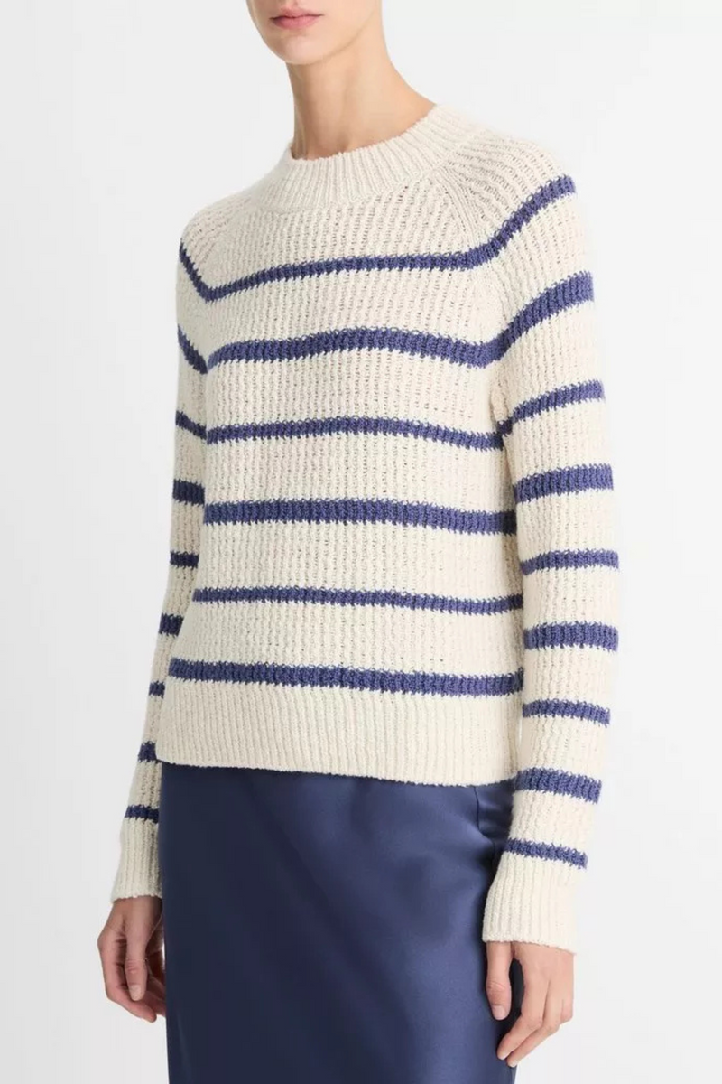 Vince Ribbed Stripe Pullover