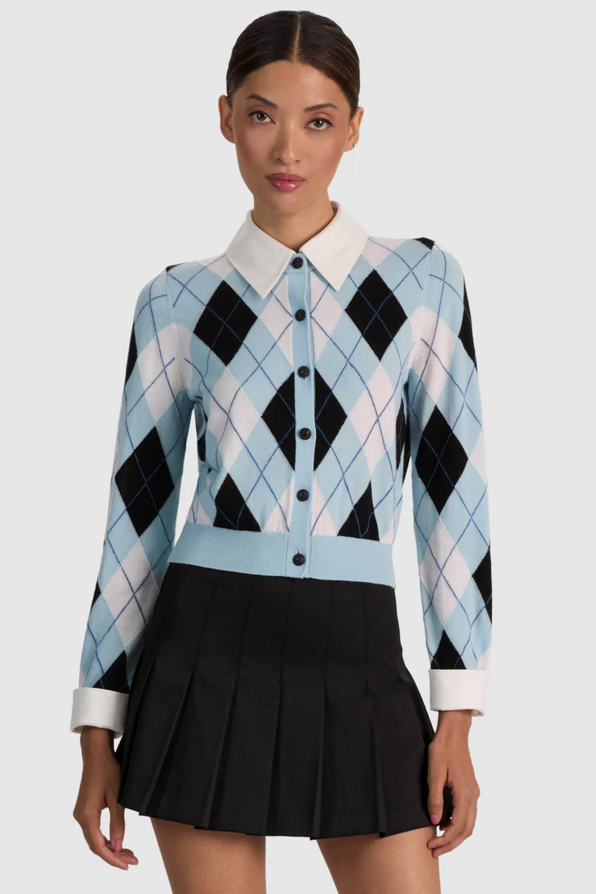 Alice + Olivia Dollie Argyle Cardi