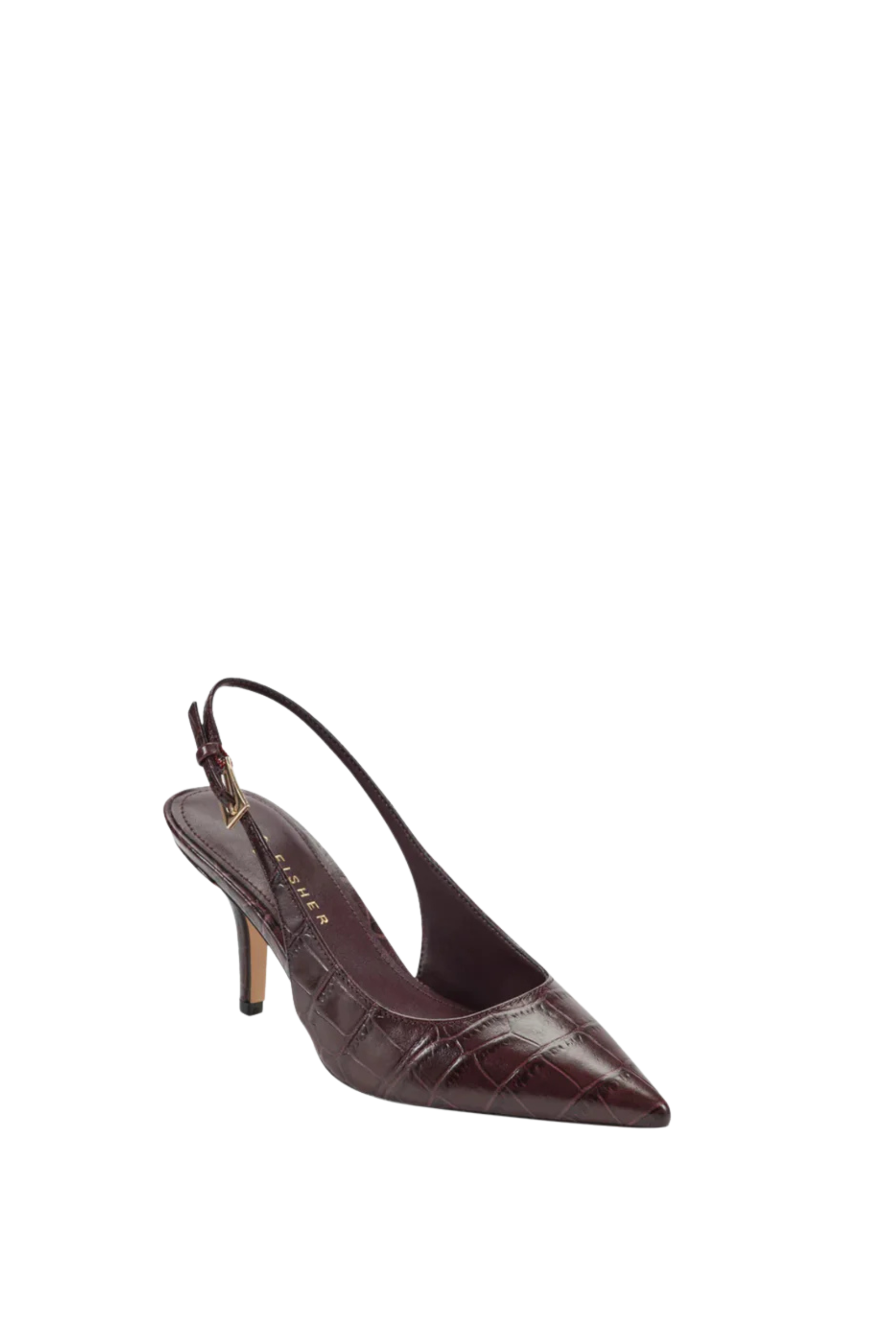 Marc Fisher Slingback Pump Brown Croc