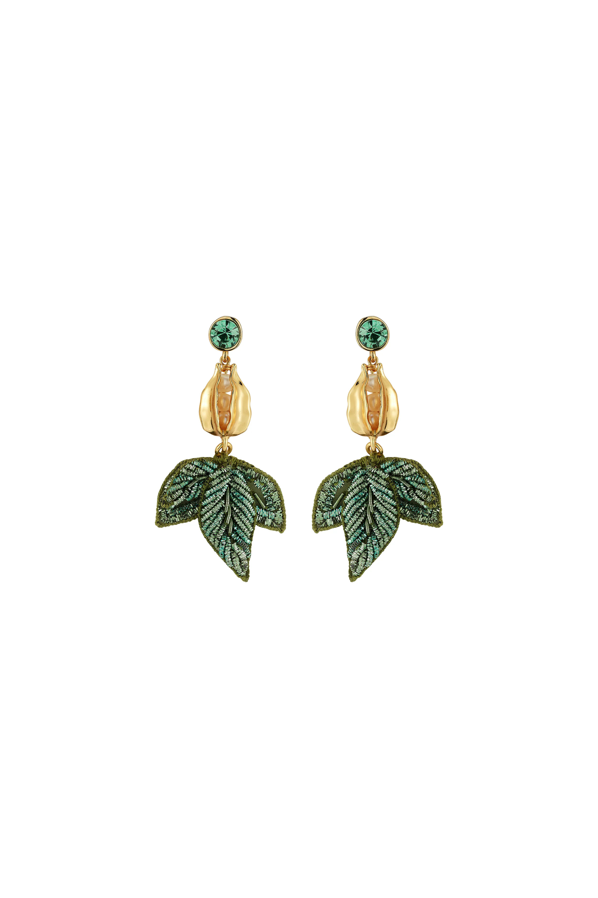 Mignonne Gavigan Coralina Earrings, Green Multi
