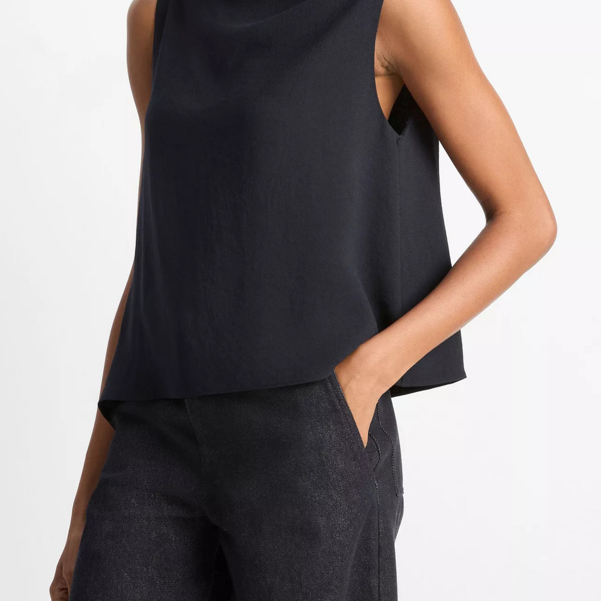 Vince A-Line Asymmetrical Draped Top