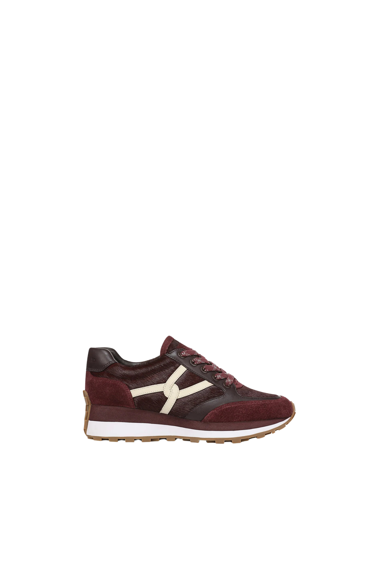 Veronica Beard Valentina Sneaker Burgundy Calf-Hair