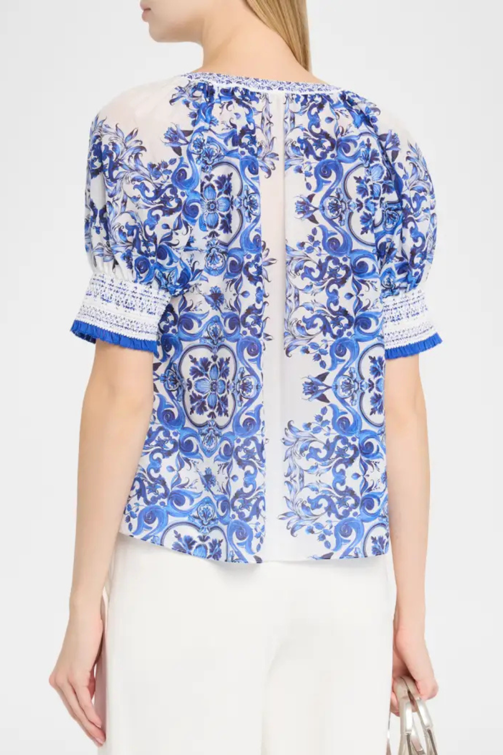 Alice + Olivia Thalia Puff Sleeve Blouse