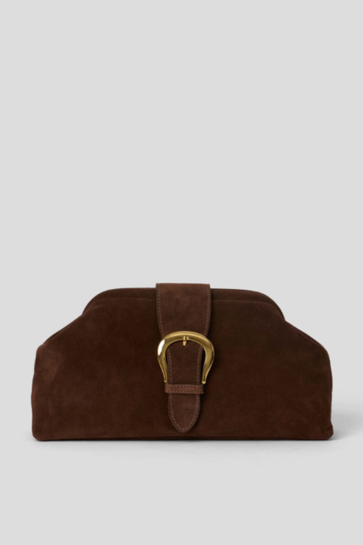 B-low the Belt Estelle Buckle Suede Clutch