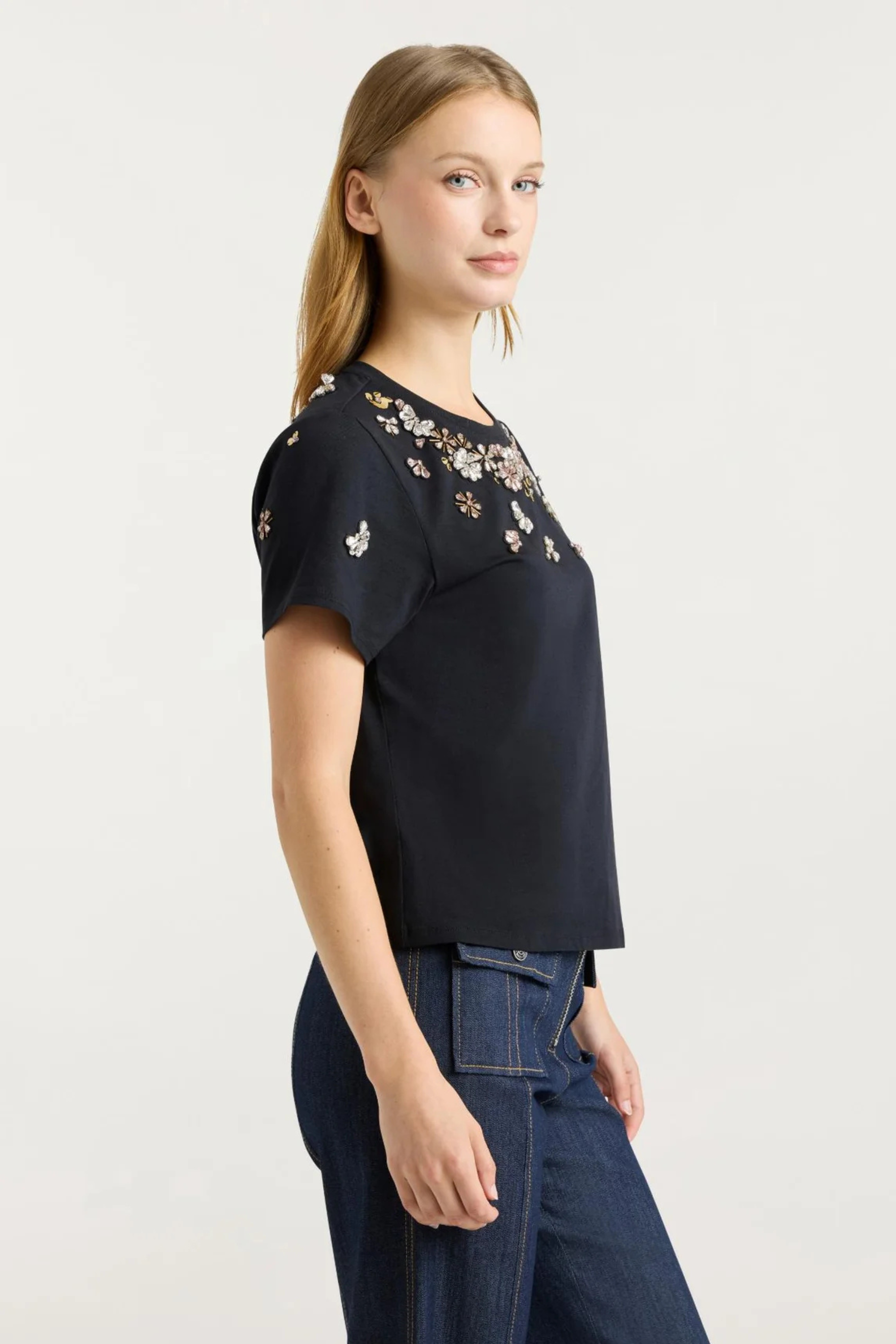 Cinq a Sept Tumbling Flower Tee