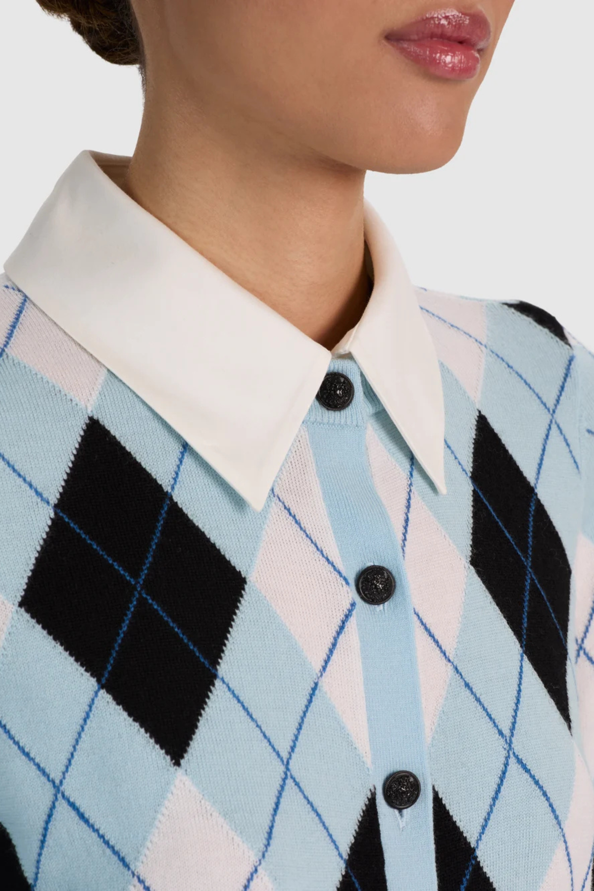 Alice + Olivia Dollie Argyle Cardi
