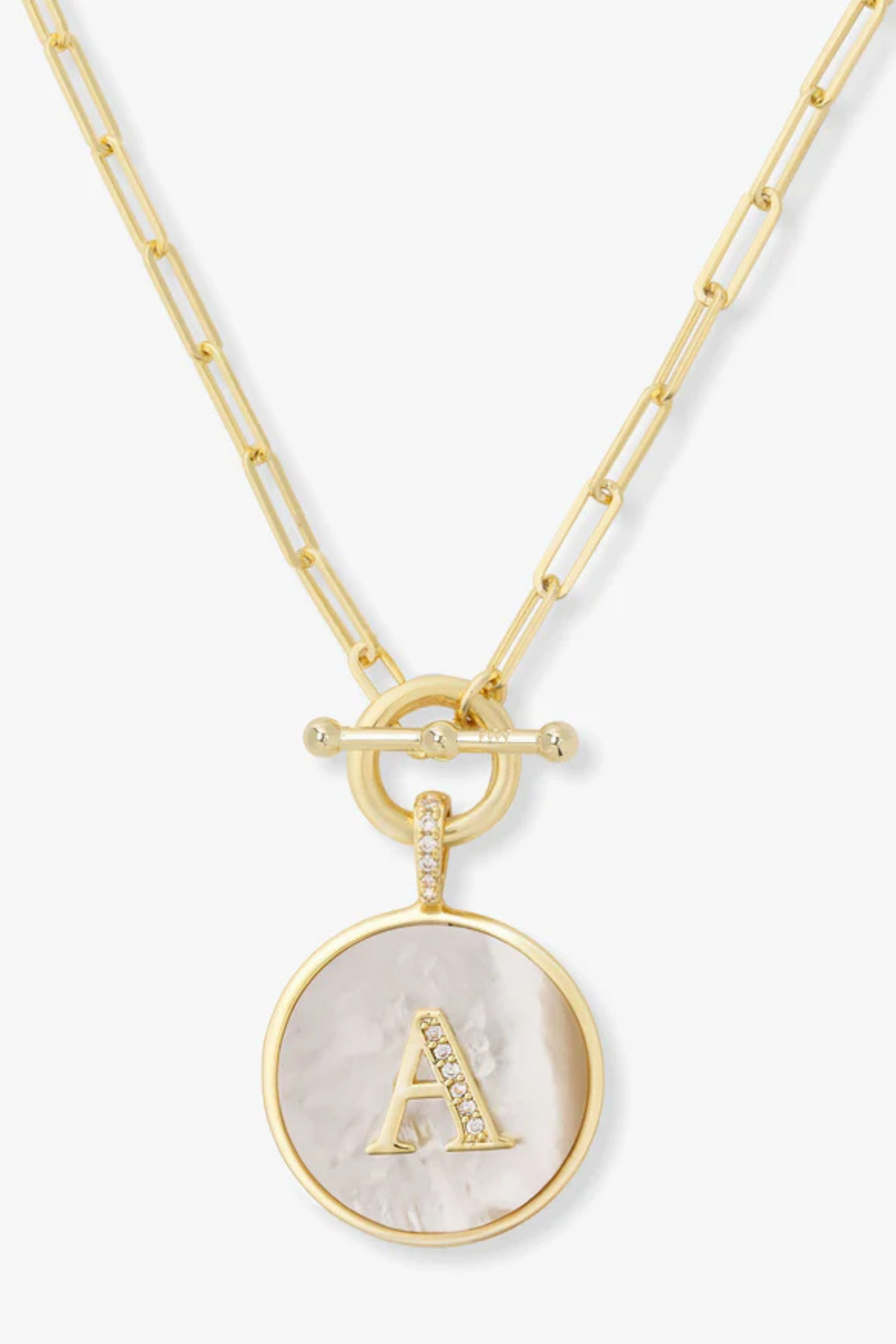 Melinda Maria Love Letters Medallion Necklace