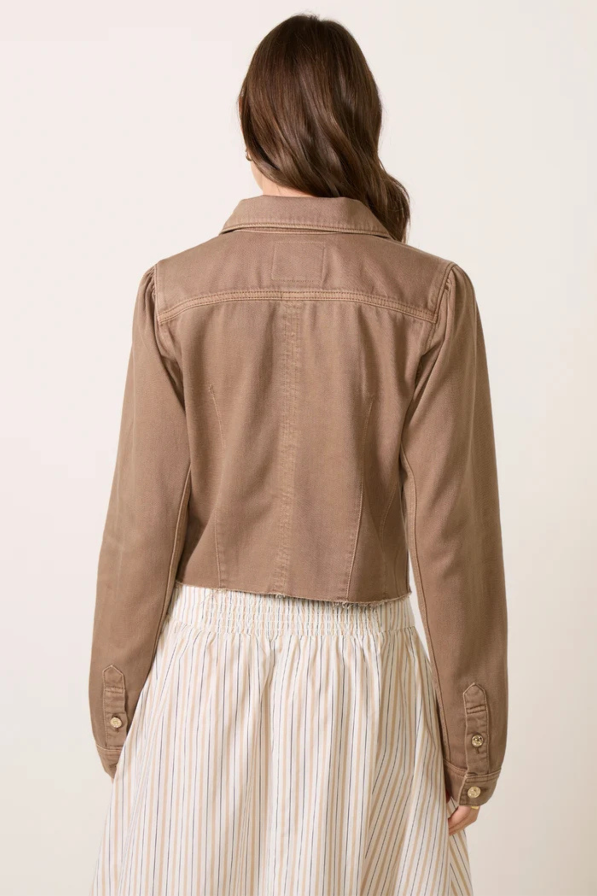 Paige Cropped Pacey Jacket in Vintage Canewood