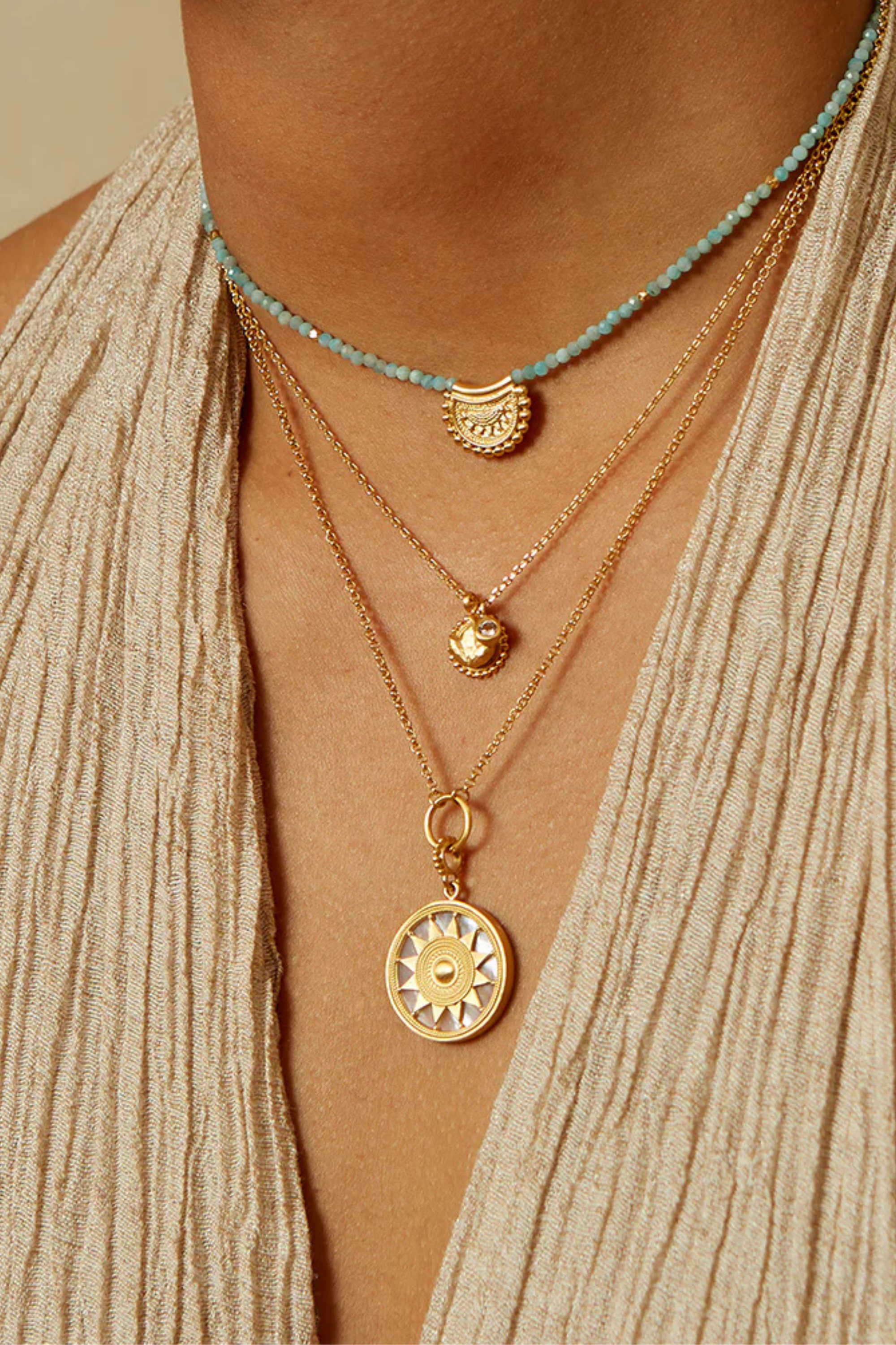 Satya 18" MOP Mandala Necklace