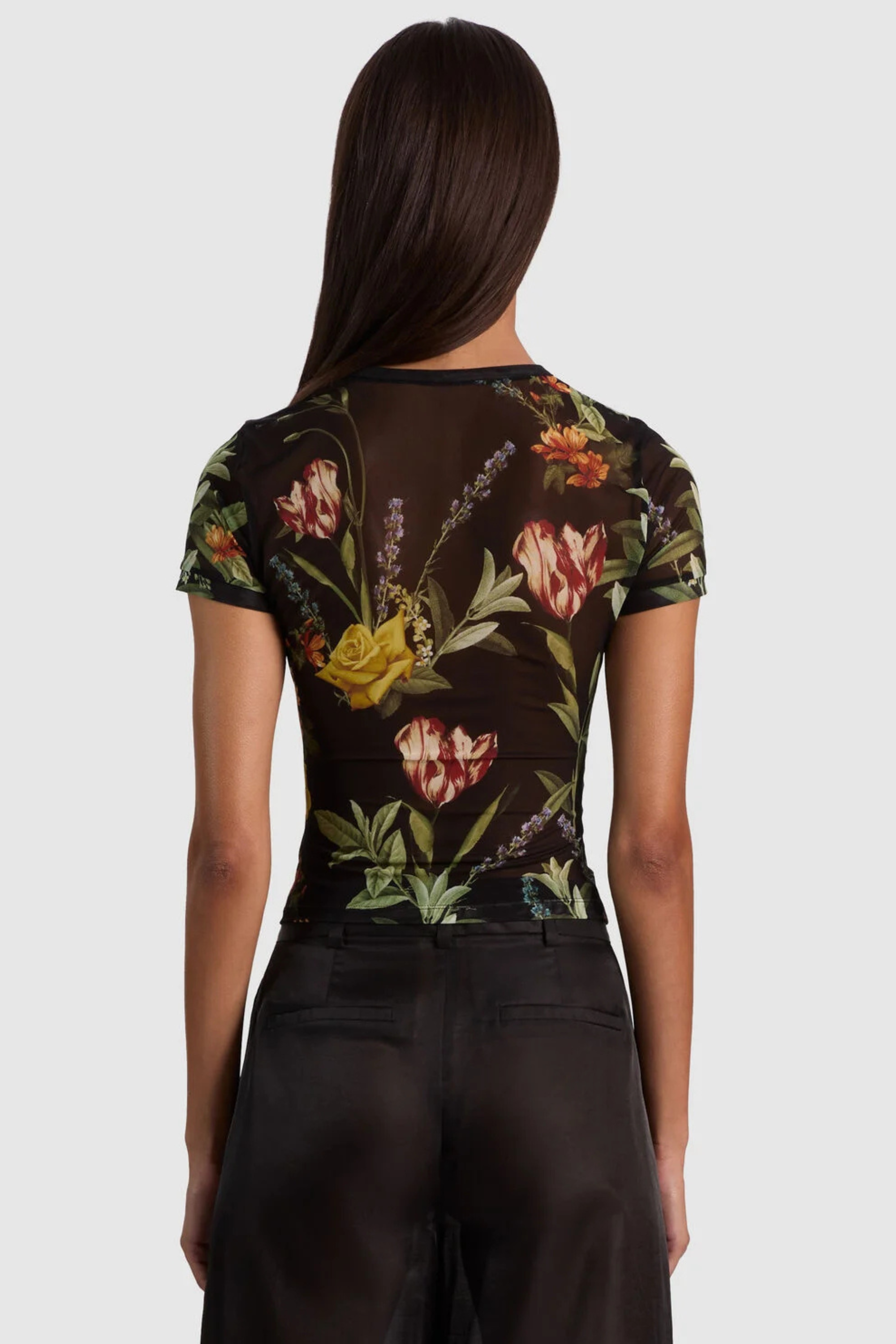 Alice + Olivia Crewneck Floral Tee