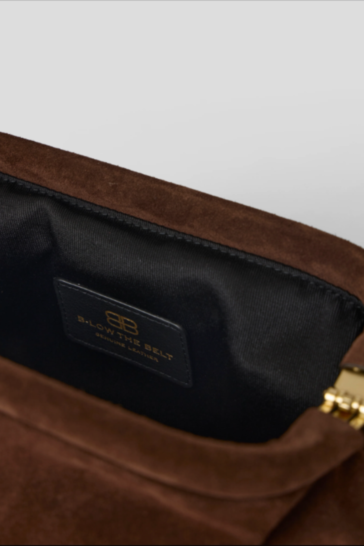 B-low the Belt Estelle Buckle Suede Clutch