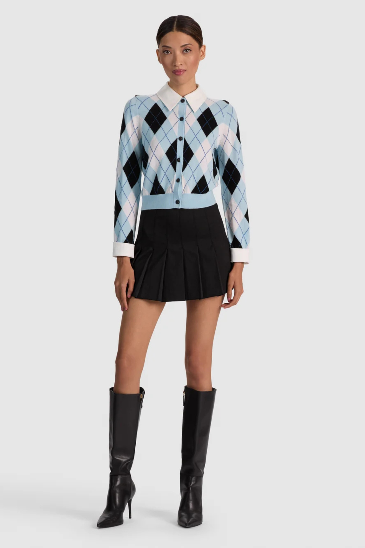 Alice + Olivia Dollie Argyle Cardi
