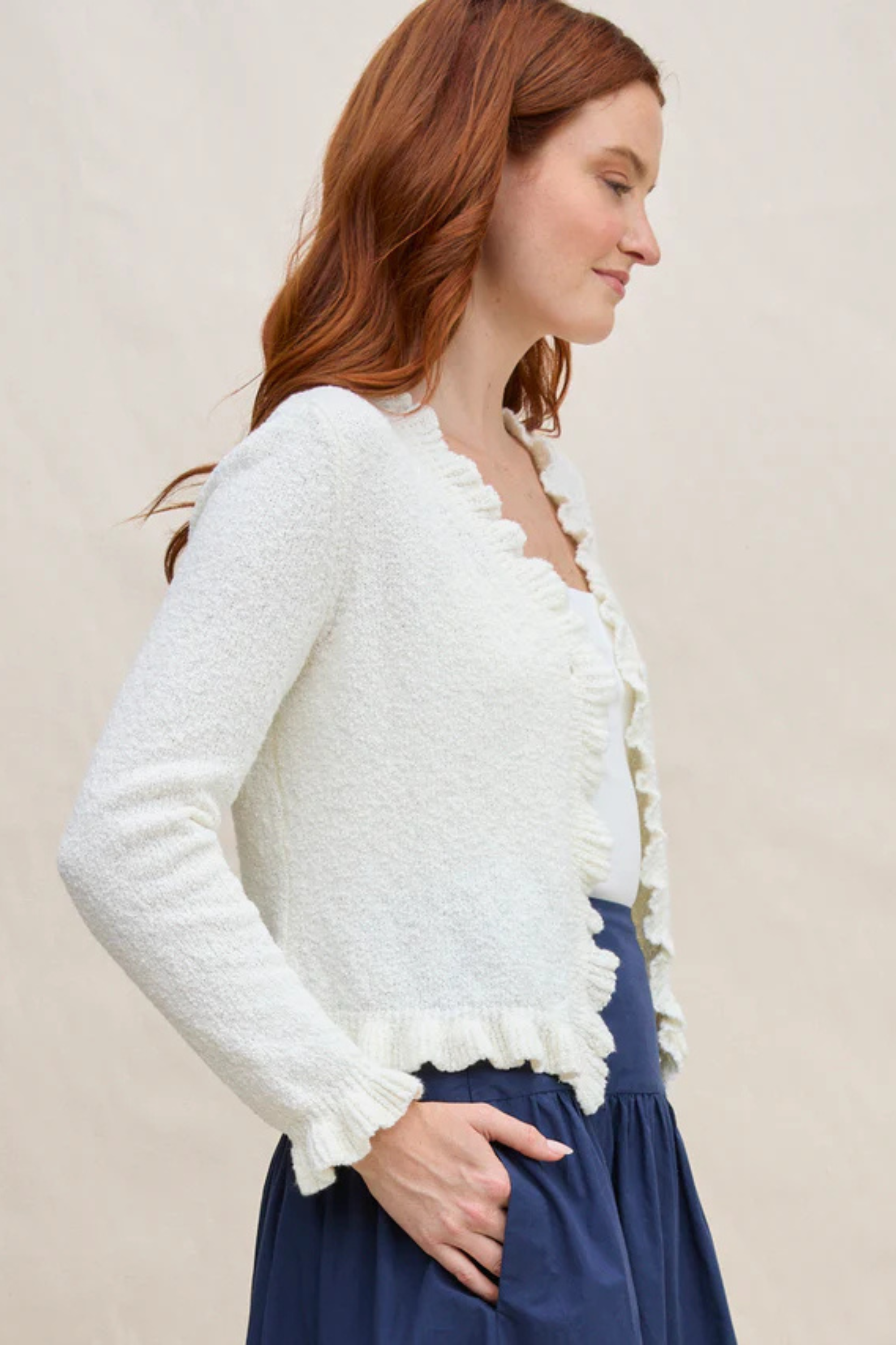 Margaret O'Leary Ruffle Cardi