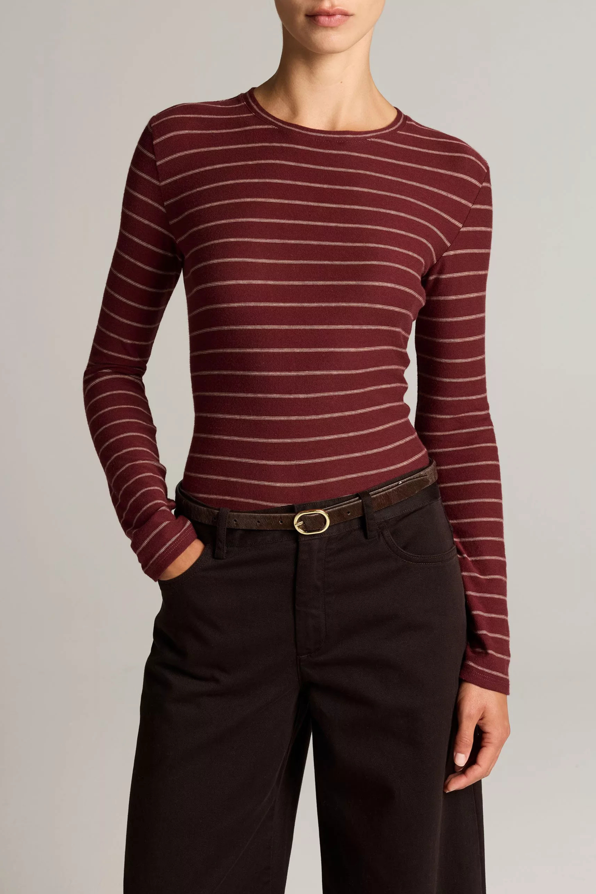 Vince Stripe L/S Crew