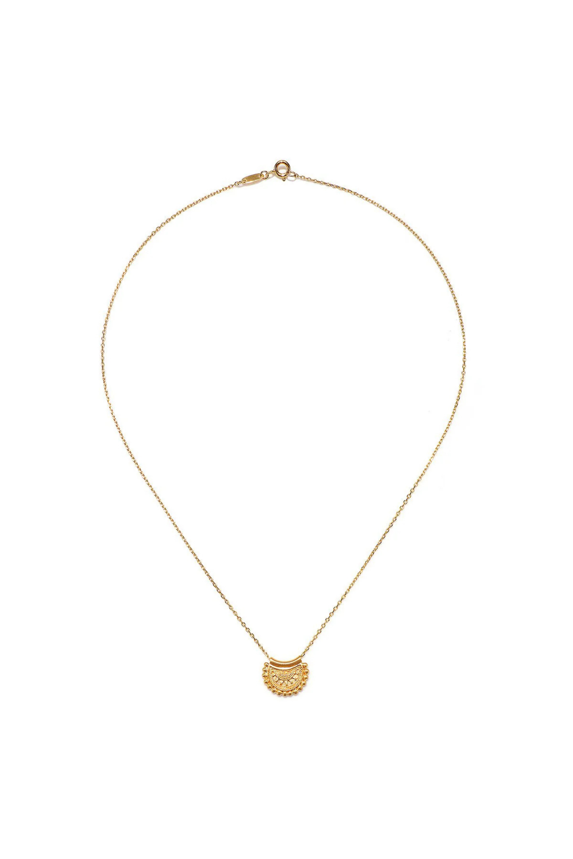 Satya 18" Gold Mini Mandala Necklace