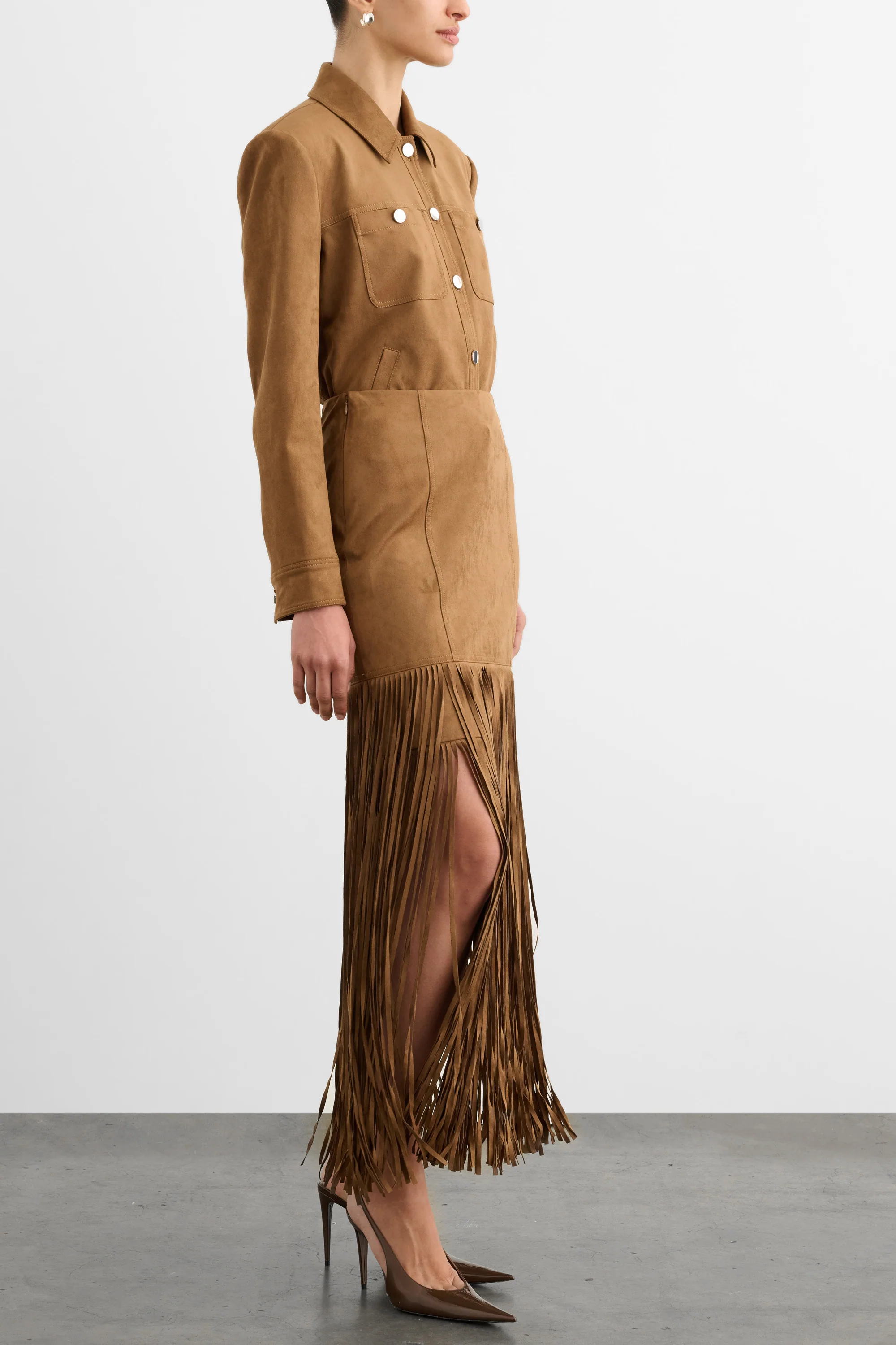 Toccin Soren Mini Skirt with Fringe