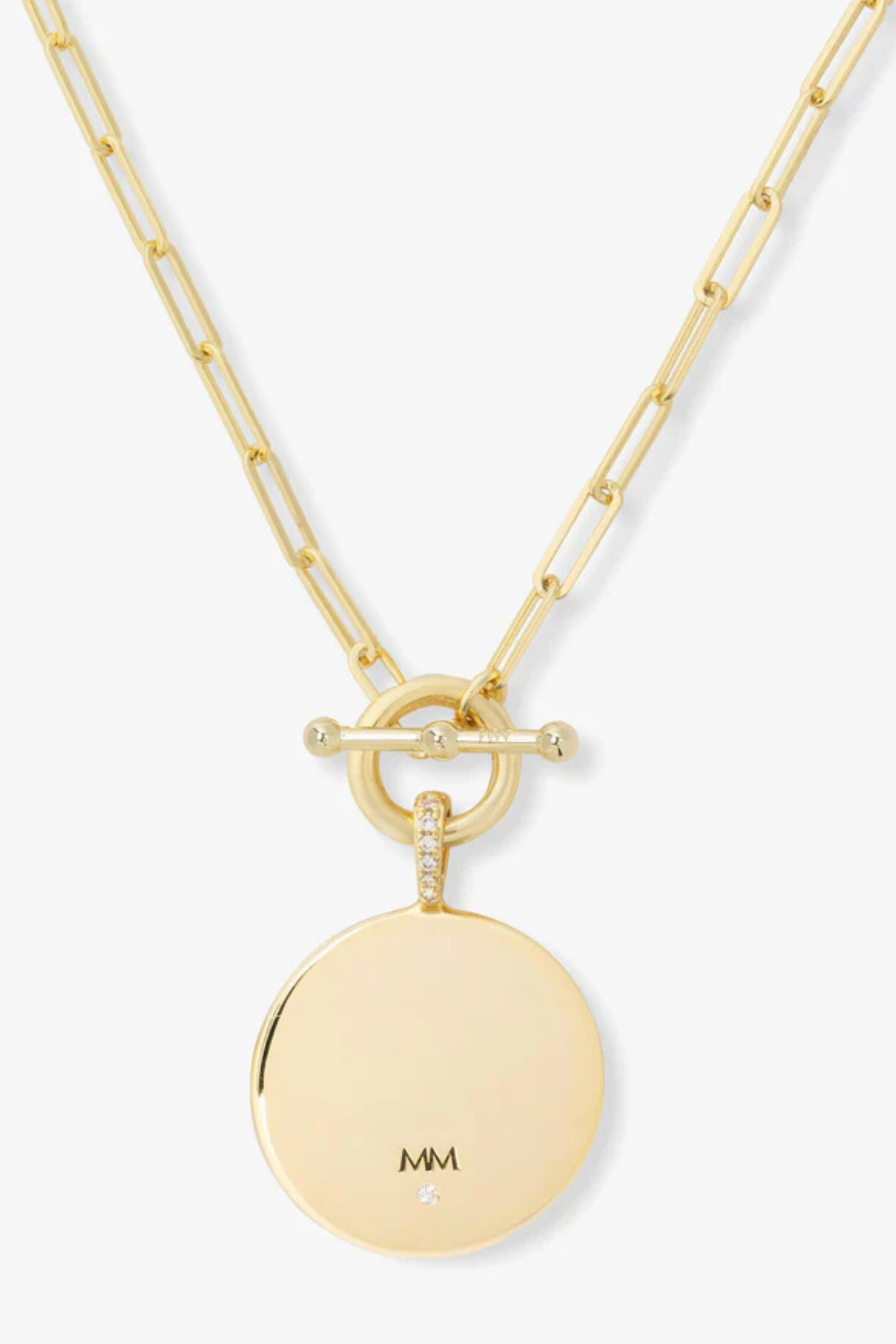 Melinda Maria Love Letters Medallion Necklace