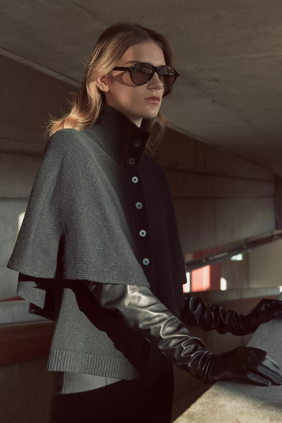 Vince Turtle Cape Cardi