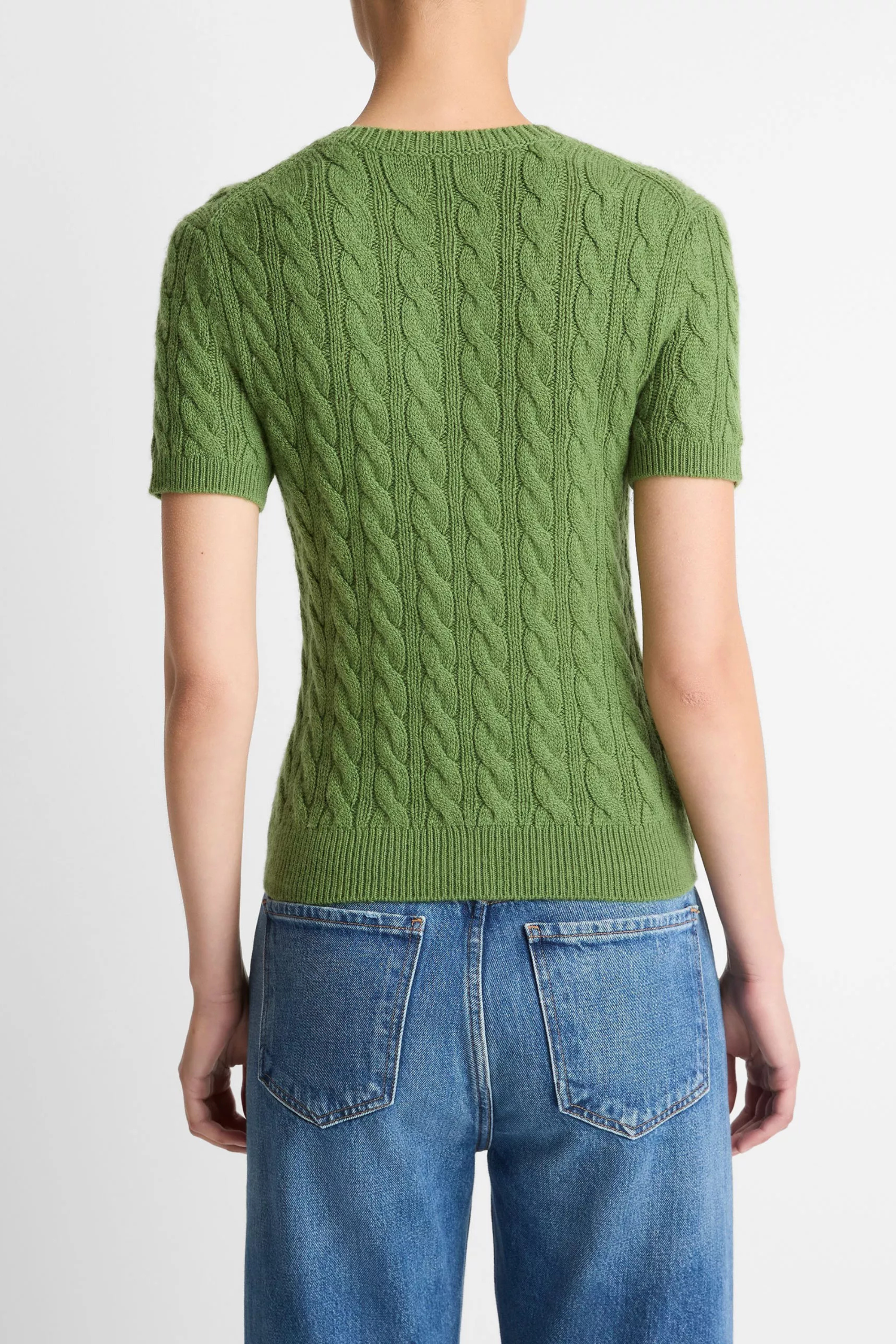 Vince Cashmere Blend Cable Tee