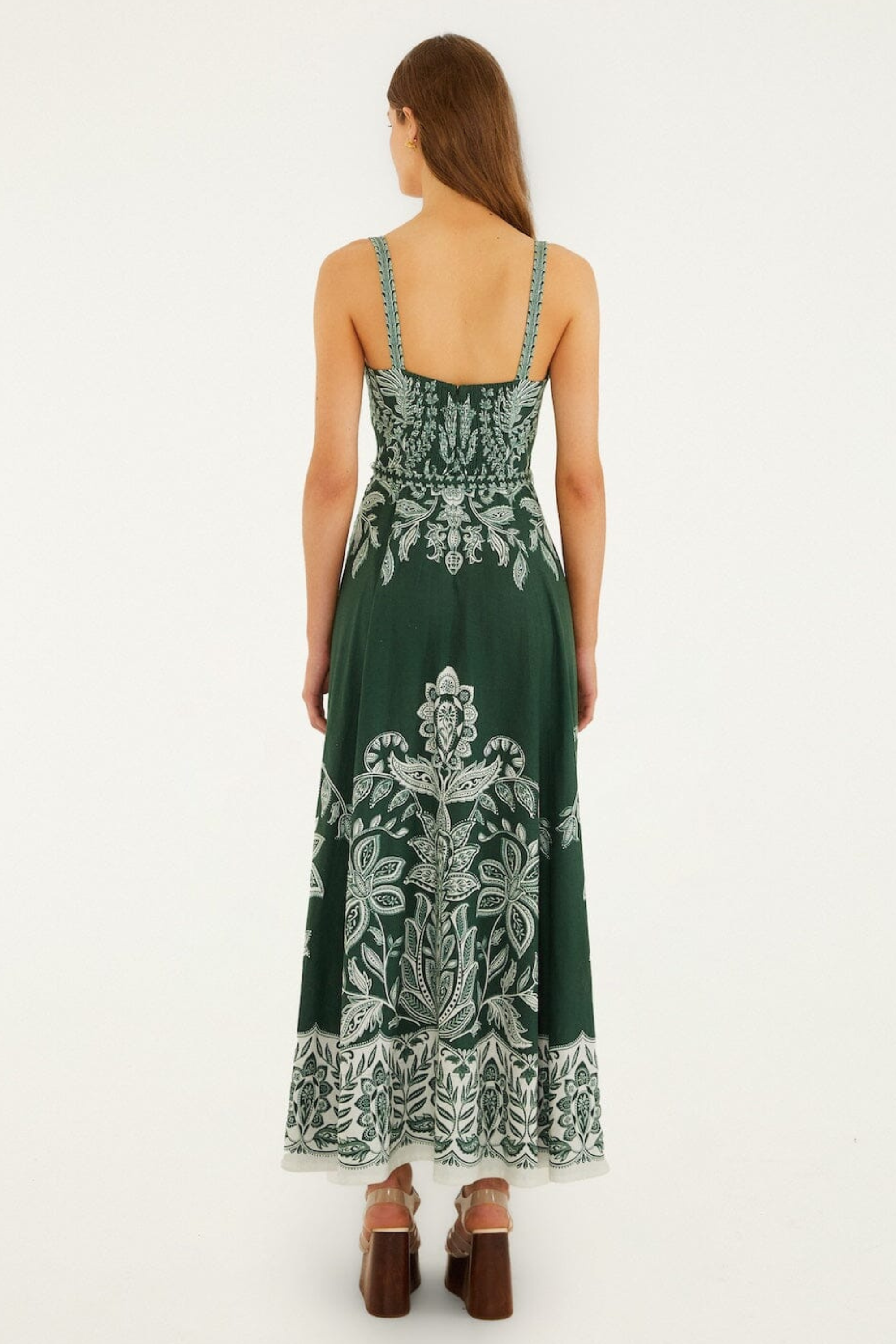 Farm Rio Miranda Belt Buckle Maxi Dress