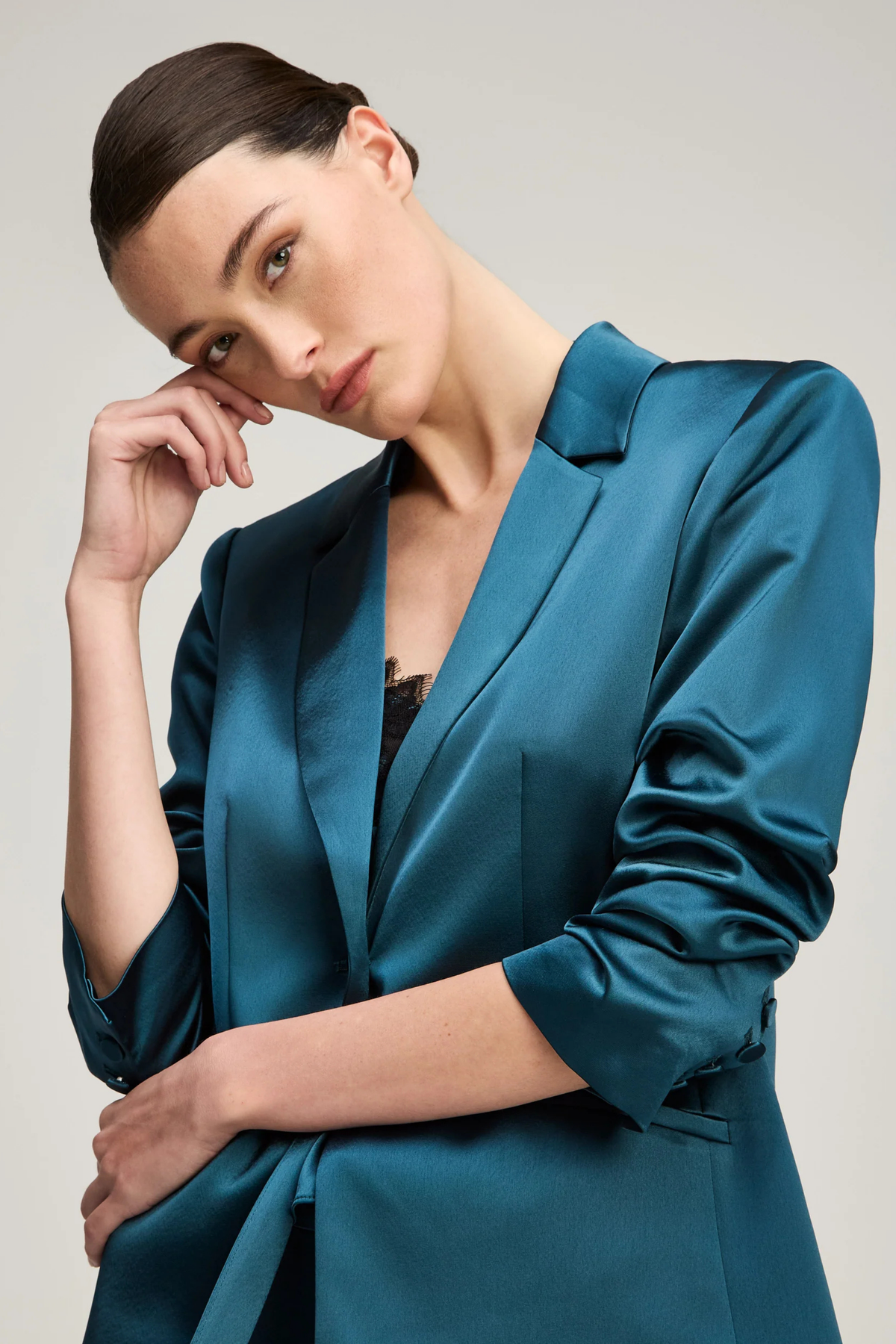 Cinq a Sept Satin Kylie Blazer