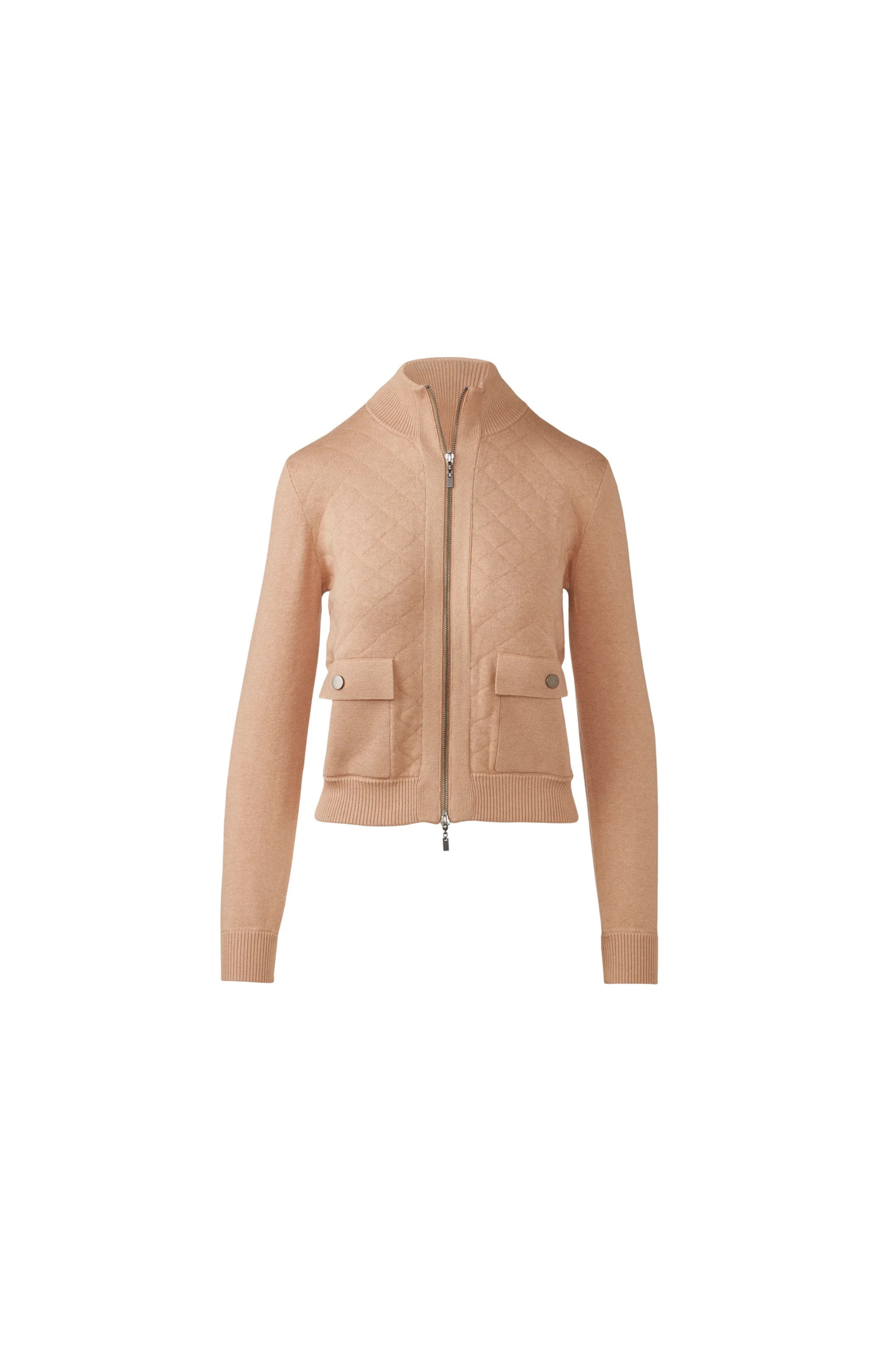 Kinross Quilted Zip Mock Cardi